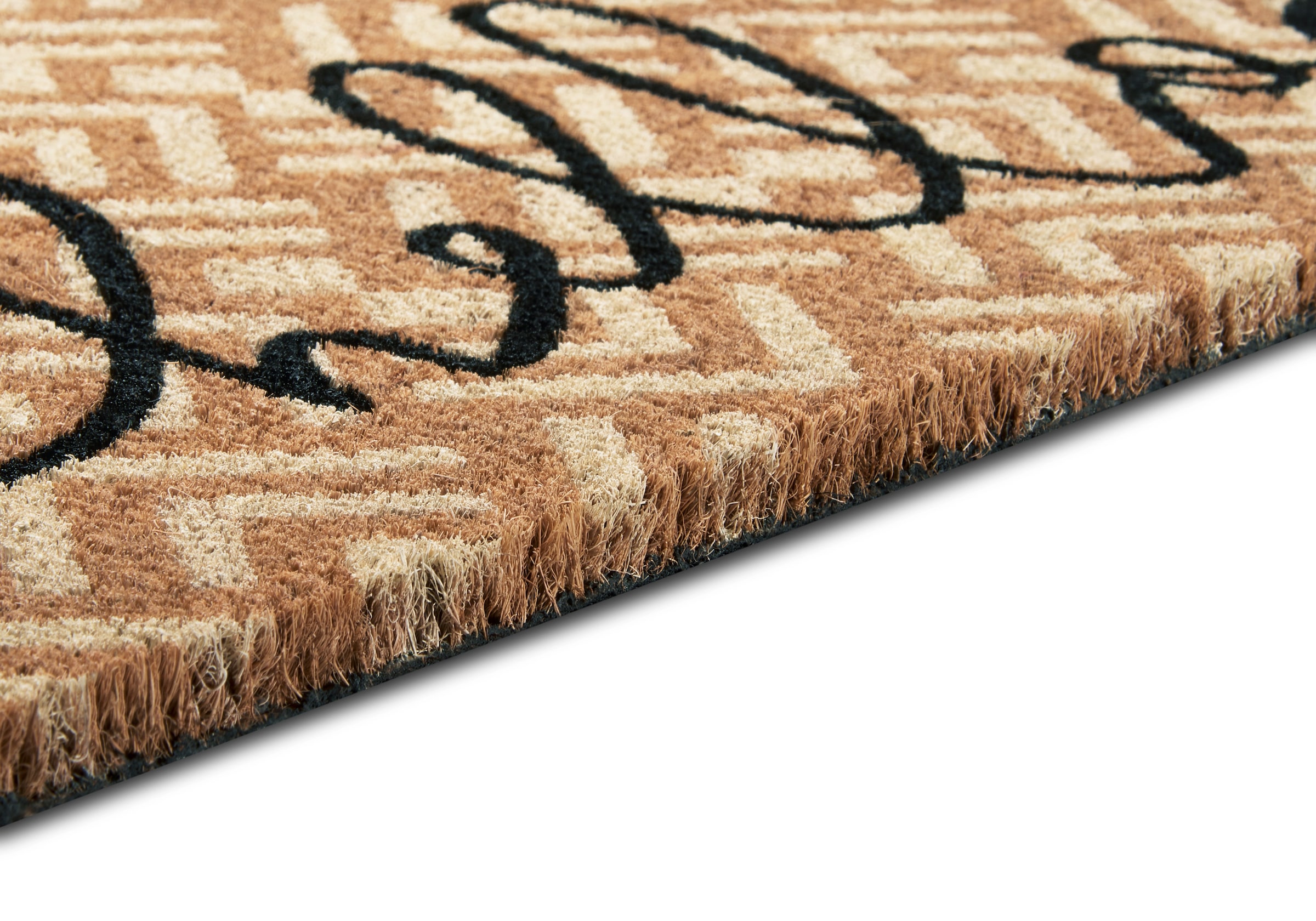 HANSE Home Fußmatte »Mix Mats Kokos Hello Geometric, Türmatte«, rechteckig, 15 mm Höhe, Kokos, Schmutzfangmatte, Outdoor, Rutschfest, Innen, Kokosmatte, Flur