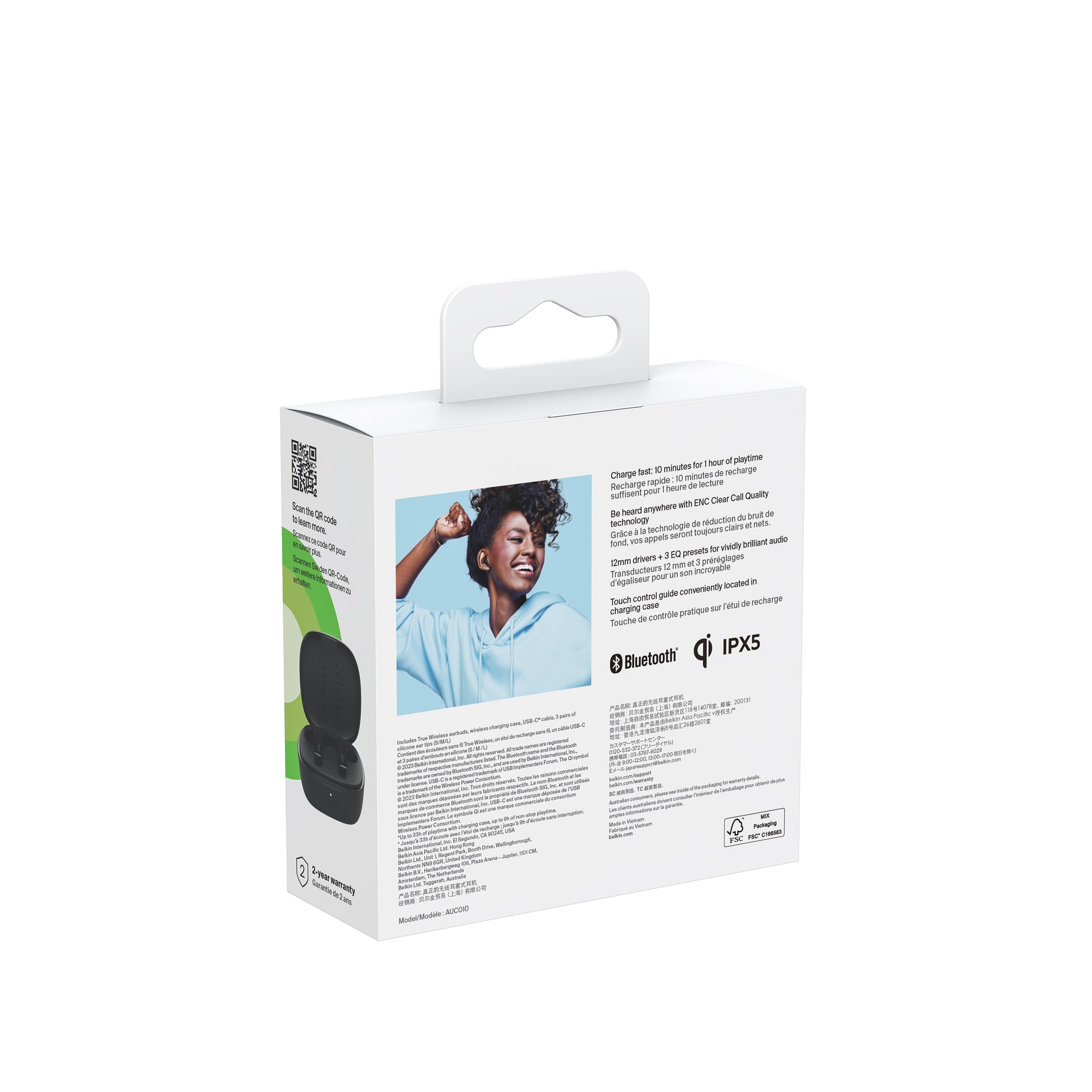 Belkin wireless In-Ear-Kopfhörer »SOUNDFORM Motion True Wireless Kopfhörer«, Rauschunterdrückung