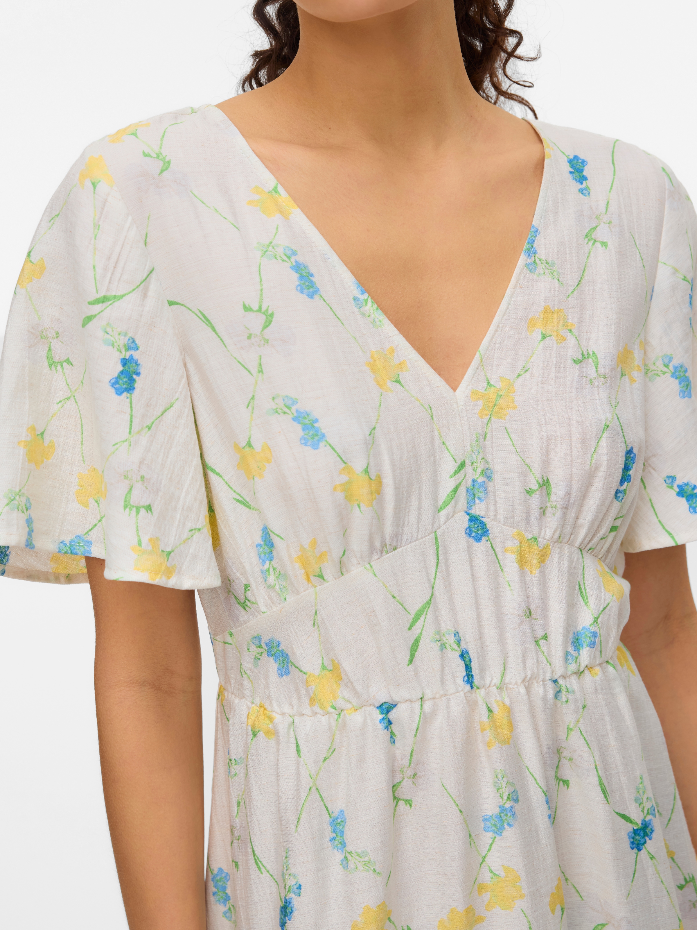 Vero Moda Sommerkleid »VMFLORA OLGA SS 7/8 DRESS WVN GA«
