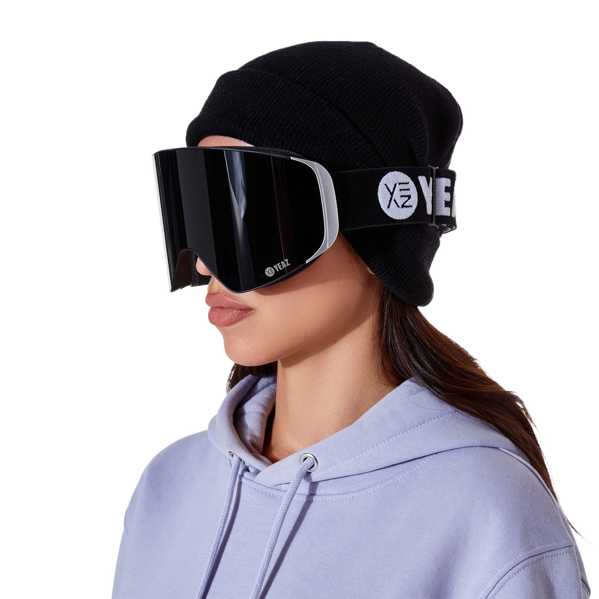 YEAZ Snowboardbrille »Magnet-Ski-Snowboardbrille schwarz/silber APEX«
