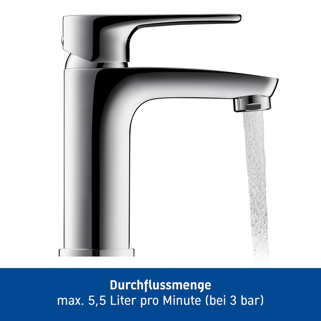 Duravit Waschtischarmatur »B.1 Waschtischmischer, Größe S, mit Zugstangen-Ablaufgarnitur«