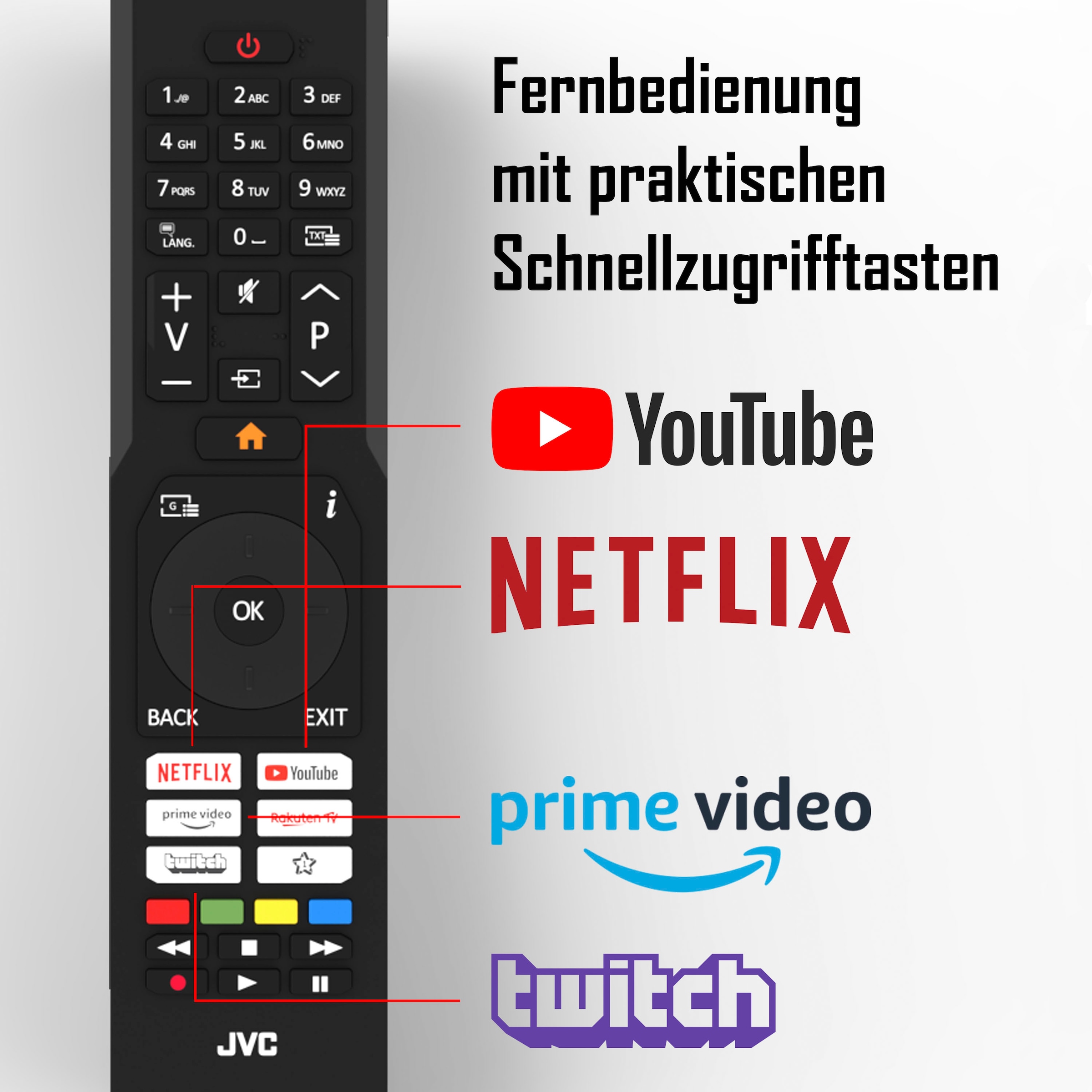 JVC LED-Fernseher »LT-50VU6355«, 4K Ultra HD, Smart-TV