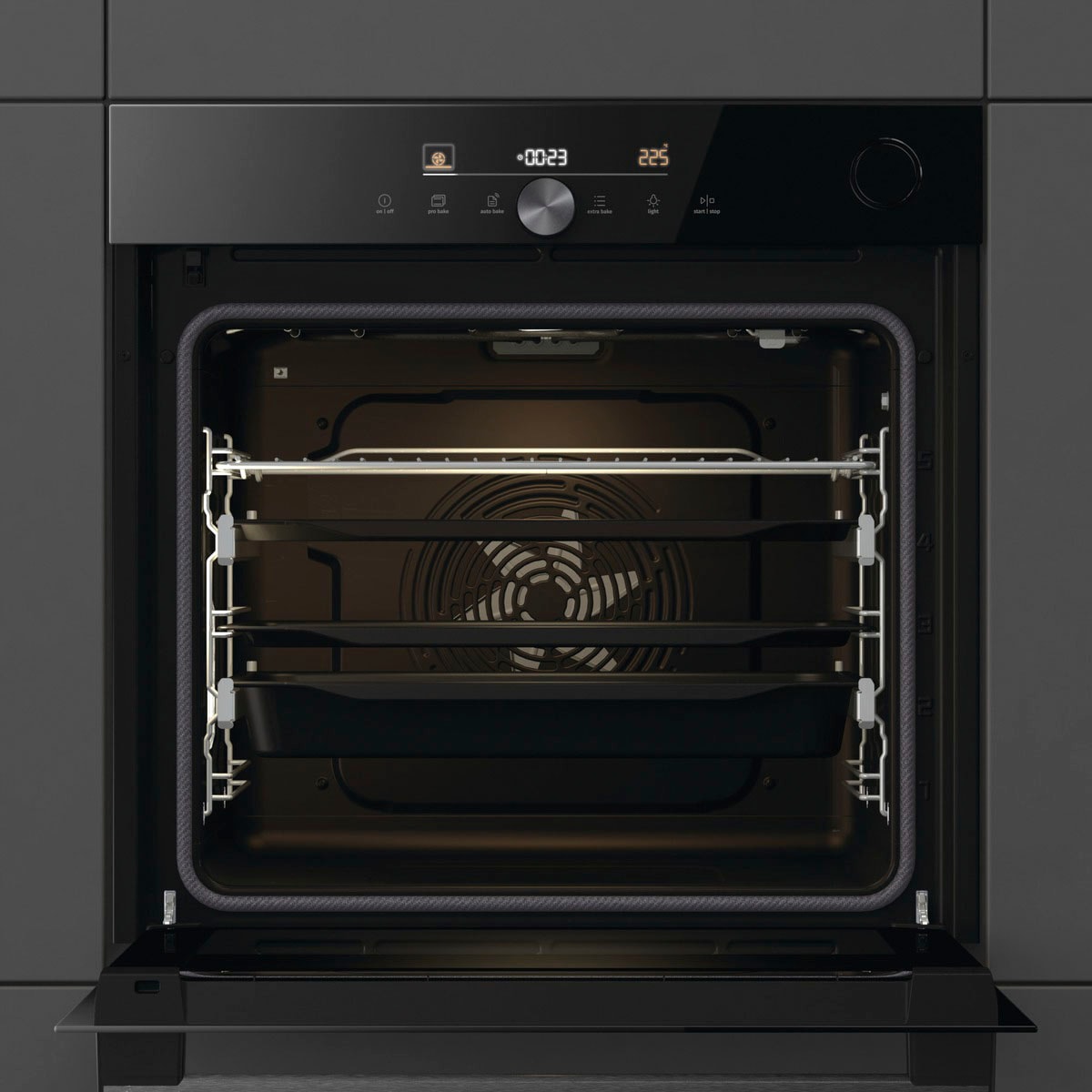 GORENJE Pyrolyse Backofen  »BPSA6747DGWI«, mit 2-fach-Teleskopauszug, Pyrolyse-Selbstreinigung, AirFry-Funktion