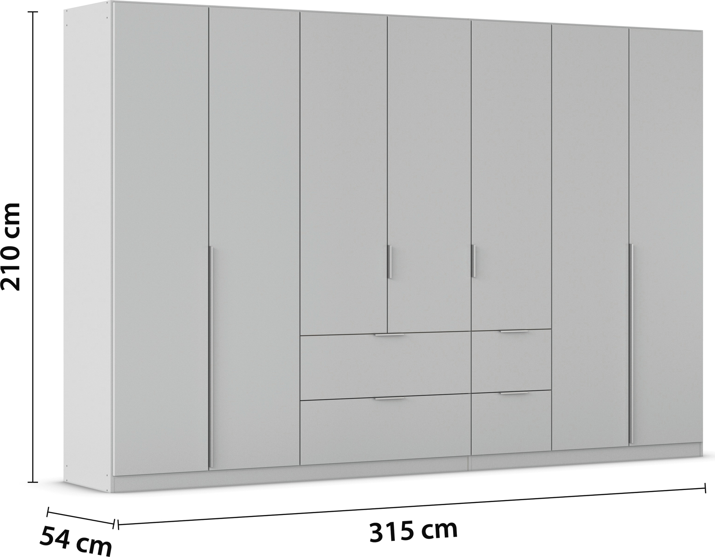 rauch Drehtürenschrank »Kleiderschrank Schrank Garderobe AGORDO mit Dekor- oder Hochglanzfront«, (in zwei Griff-Farben, Breiten 91-360 cm), mit Außenschubkästen, in 7 Breiten und 2 Höhen MADE IN GERMANY