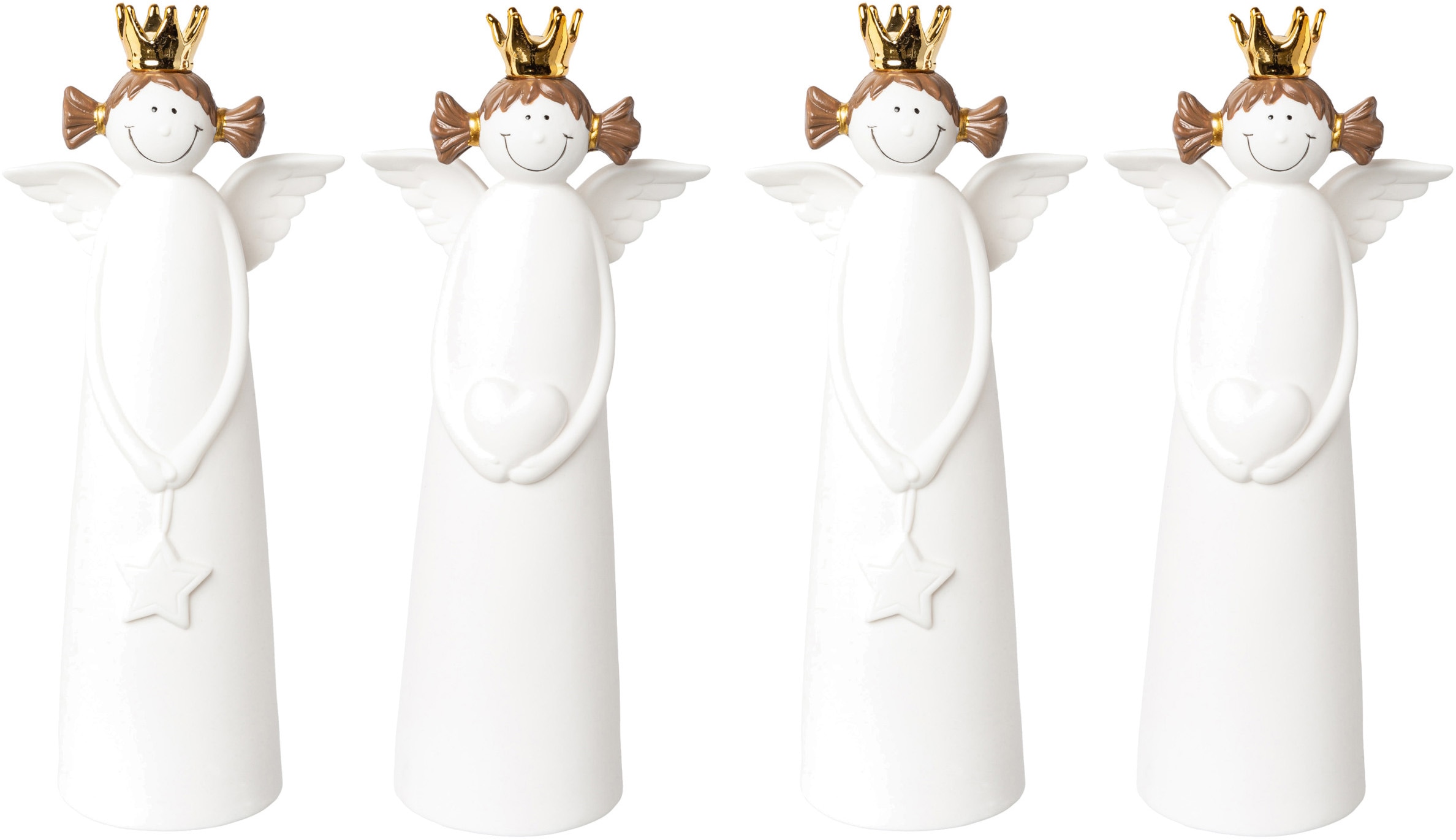 Creativ light Dekofigur »Weihnachtsdeko«, mit goldfarbenen Kronen