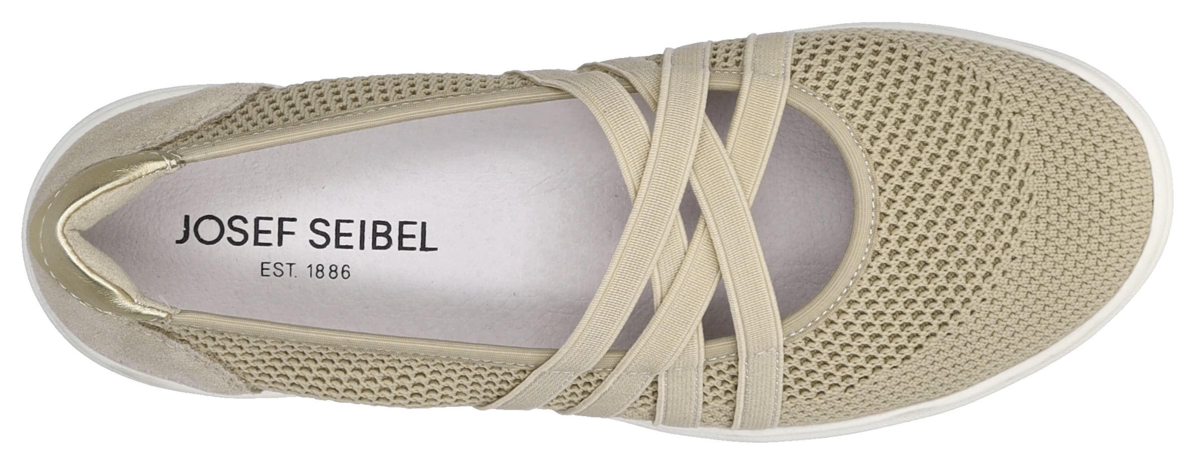 Josef Seibel Riemchenballerina »Caren 67«, Slipper, Sneaker, Schlupfschuh mit Metallic Einsatz an der Ferse