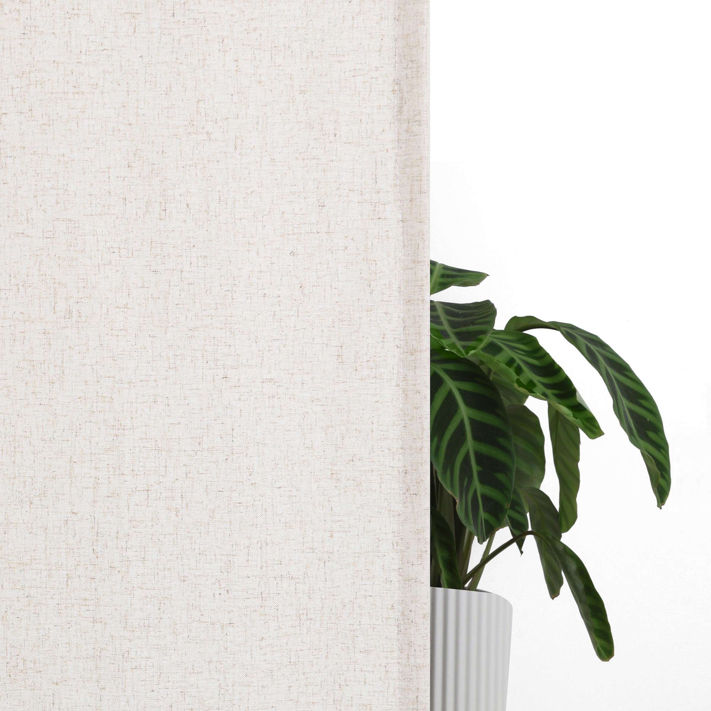 my home Gardine »Rudy«, (2 St.), Halbtransparent, Leinenlook, Polyester-Leinen-Mischung, 2er Set