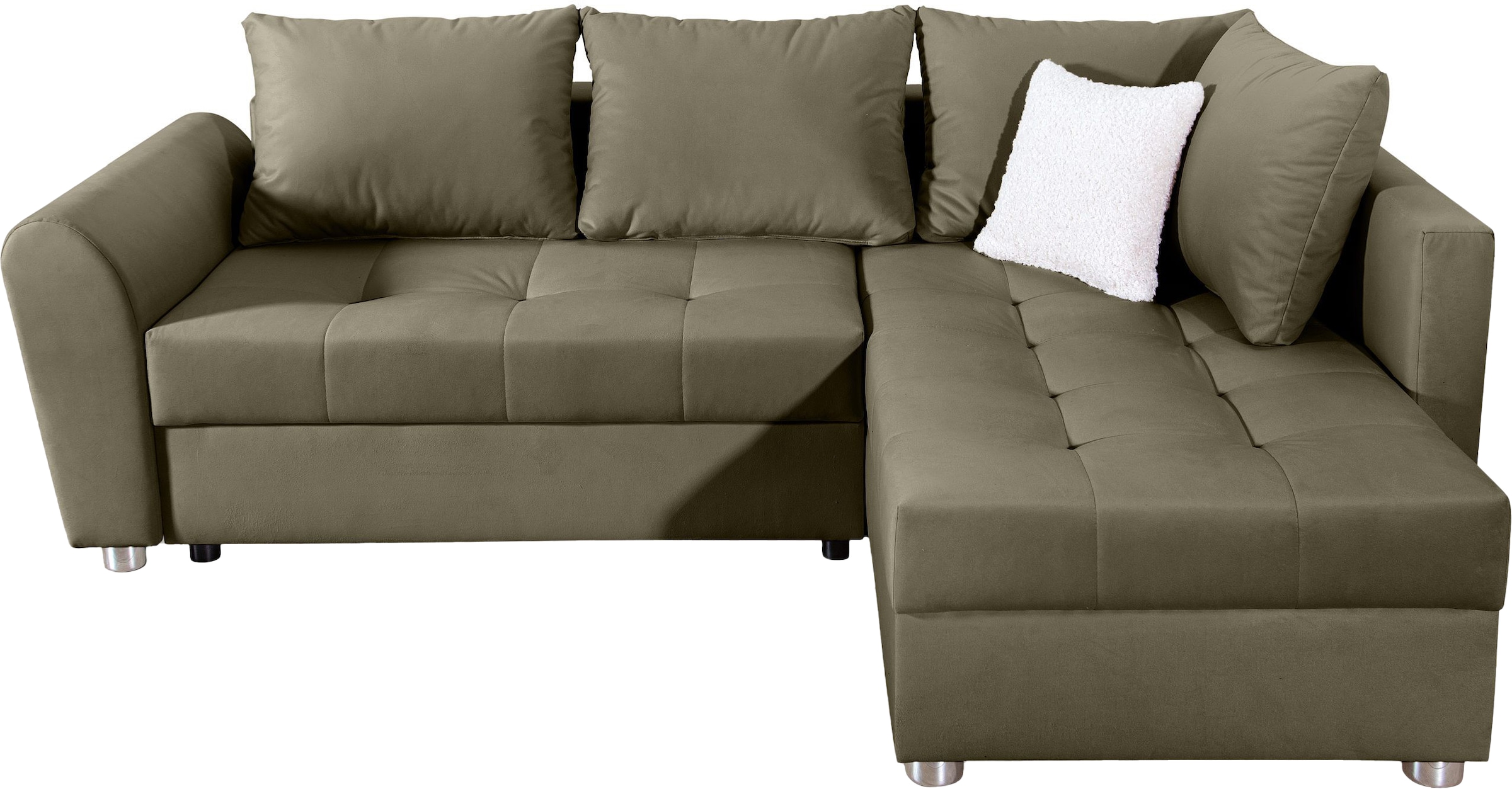 COLLECTION AB Ecksofa »Jana L-Form«, inkl. Bettfunktion,Bettkasten und Bonnelfederkern