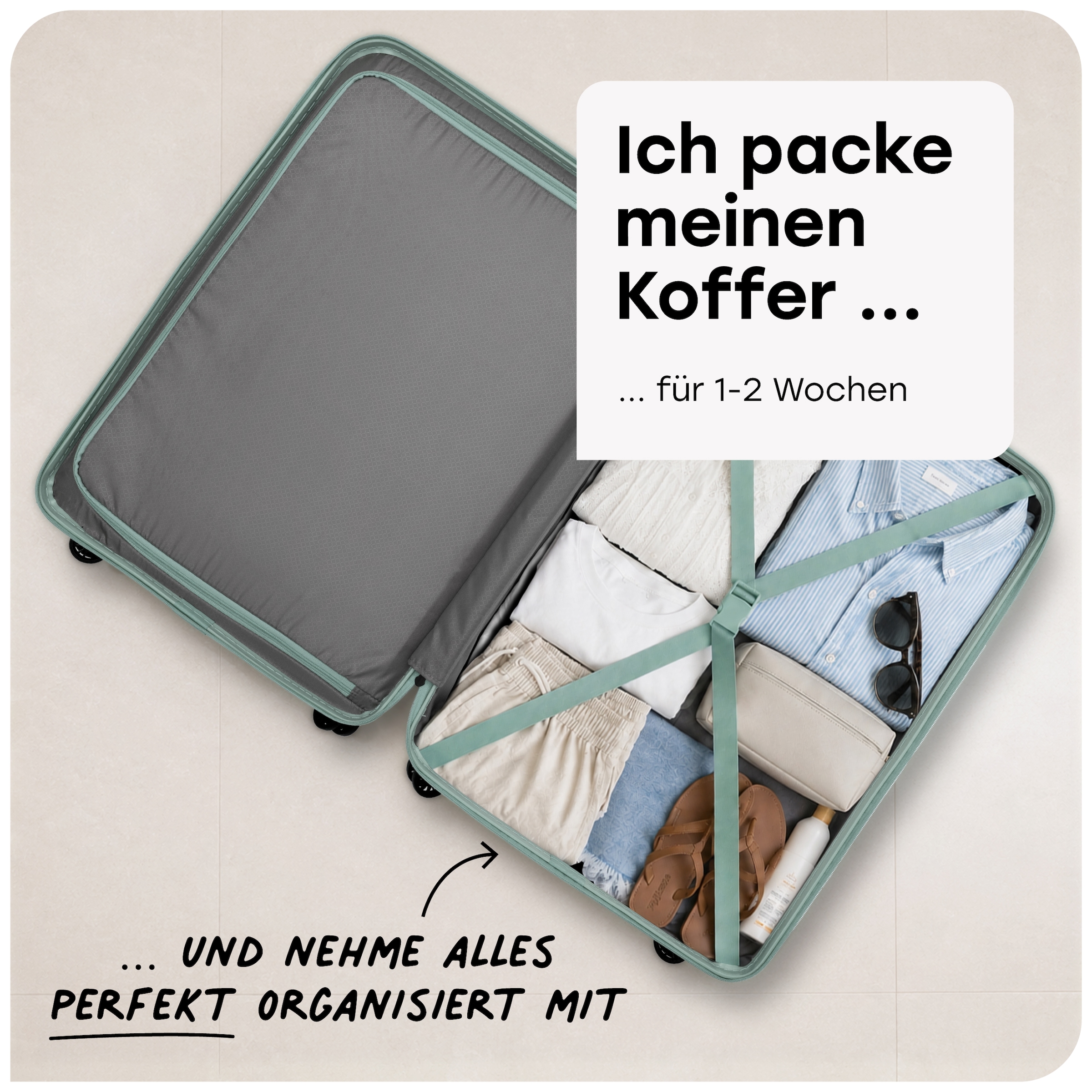 travelite Hartschalen-Trolley »BALI Reisekoffer Hartschale« 65 l 4 Rollen TSA-Schloss – robustes Reisegepäck