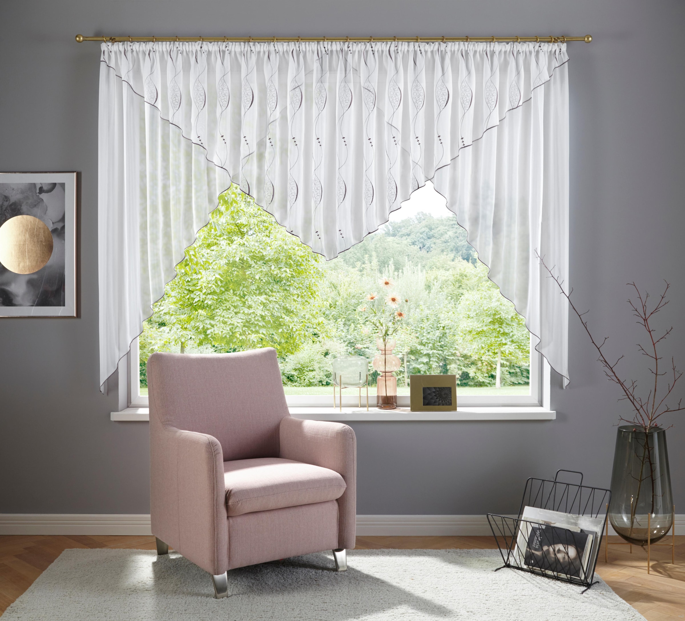 »Bea«, my St.), Transparent, Voile, (1 Kuvertstore home Polyester