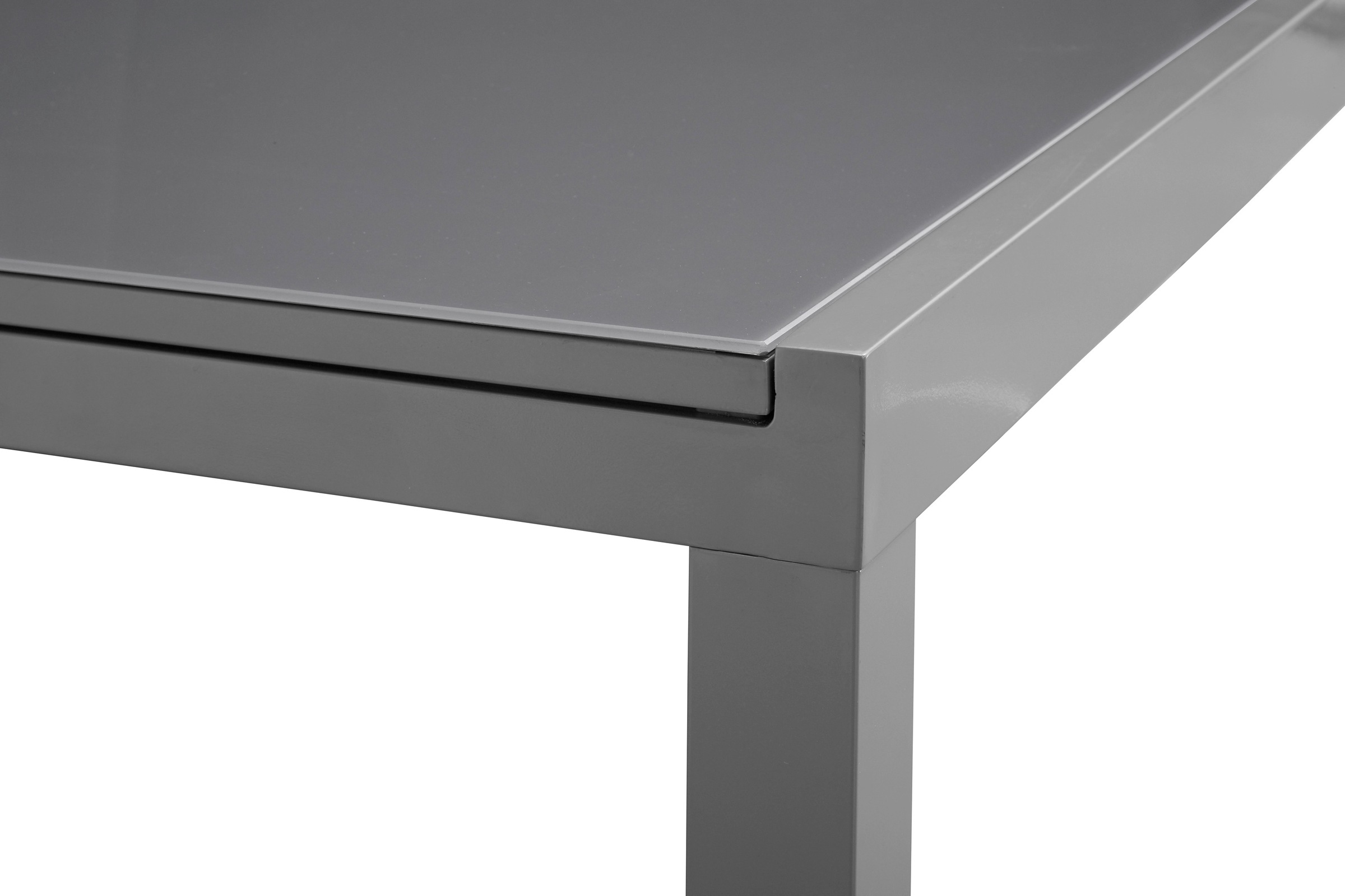 MERXX Garten-Essgruppe »Amalfi Deluxe«, (7 tlg., 6x Stapelsessel (2x verstellbar), 1x Ausziehtisch 150(220)x90 cm), pulverbeschichtetes Aluminium, aus 100% Polyester, für 6 Personen