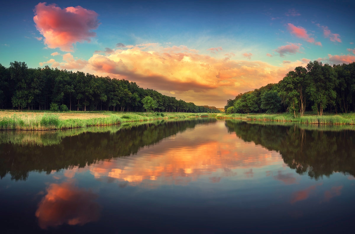 Papermoon, Fototapete »Brücke im Garten«, bunt, Vlies, B/L: 3,5 m m x 2,6 m m - Bahnen: 7 Stk. St., bunt