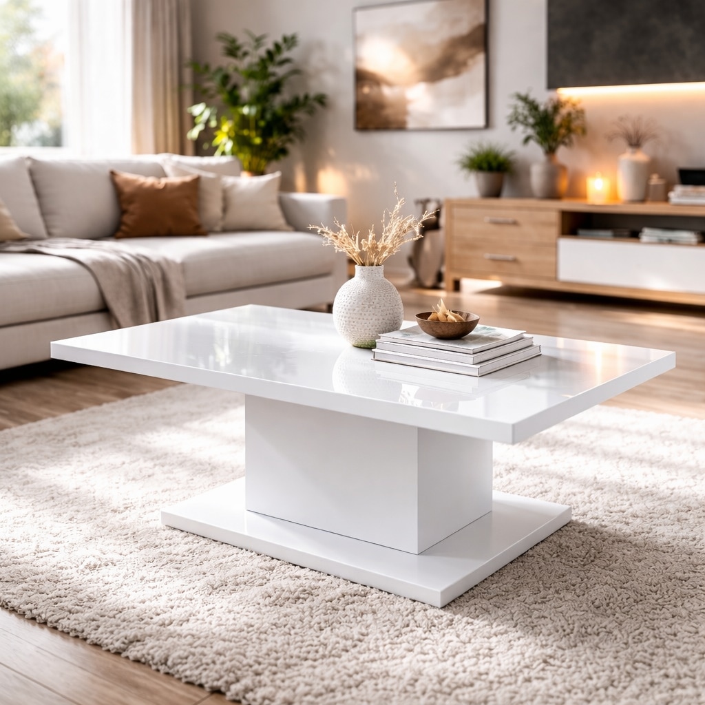 OTTO home Couchtisch »Atina Wohnzimmertisch, Sofatisch, Beistelltisch, Kaffeetisch« Rechteckiger Couchtisch, 100x60 cm, aus hochwertigem Holzwerkstoff