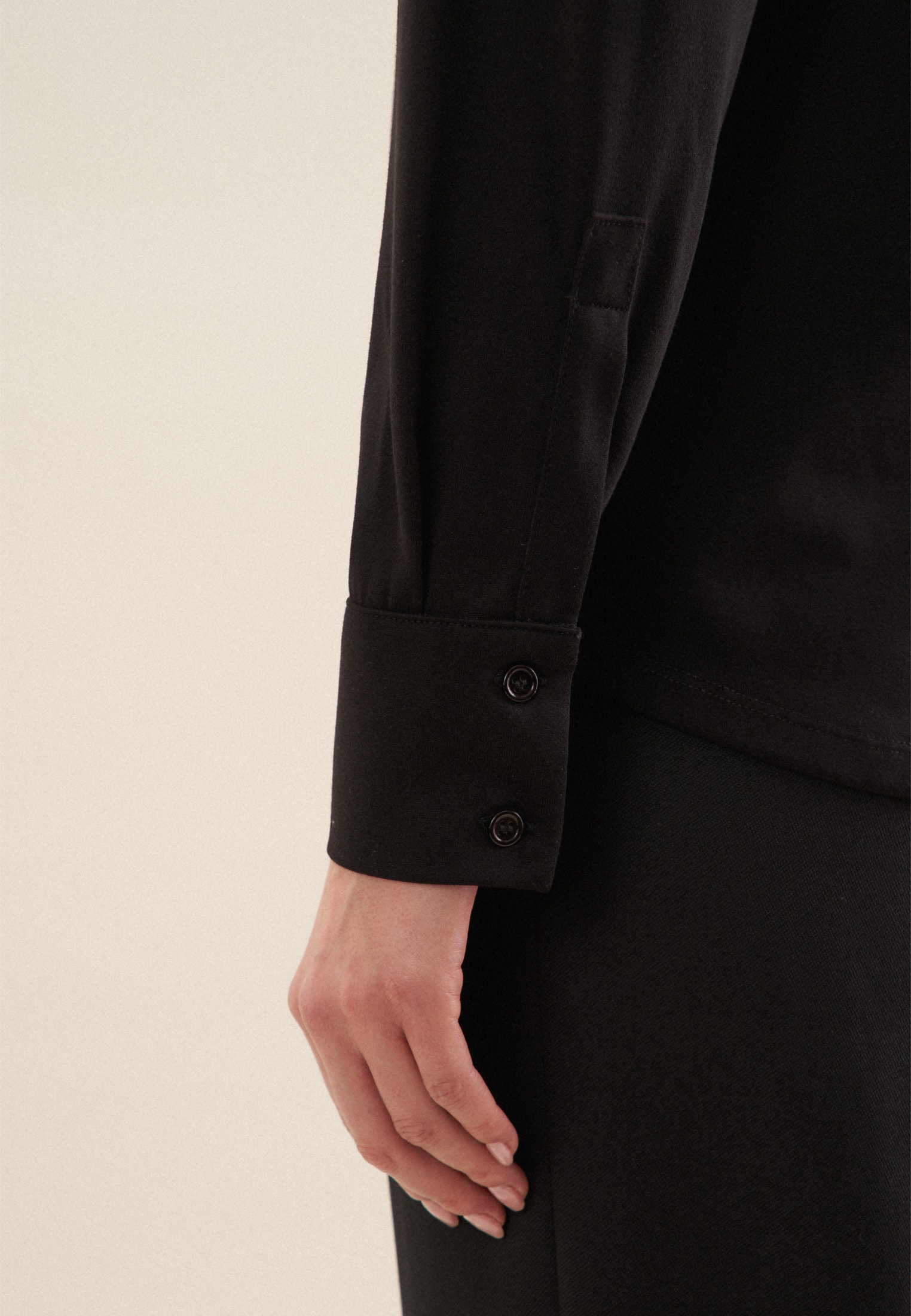 seidensticker Hemdbluse »Schwarze Rose«, Langarm Kragen Uni