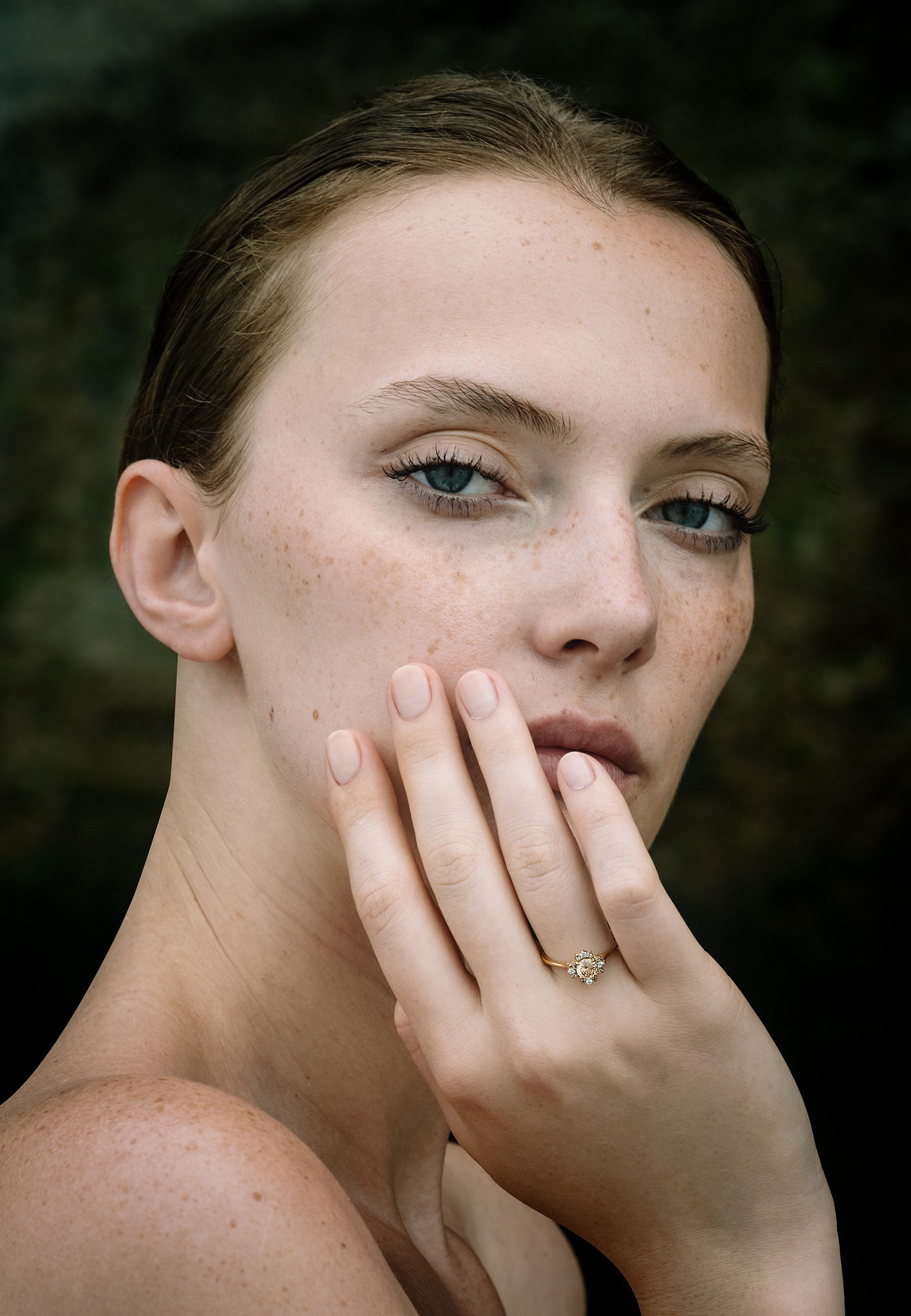 HAZE & GLORY Verlobungsring »Ring Diamant Morganit Verlobungsring 375 Gelbgold«