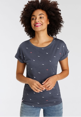 KangaROOS Print-Shirt, mit trendigem Möven, Vögel & Markenmotiv Alloverdruck - NEUE... kaufen
