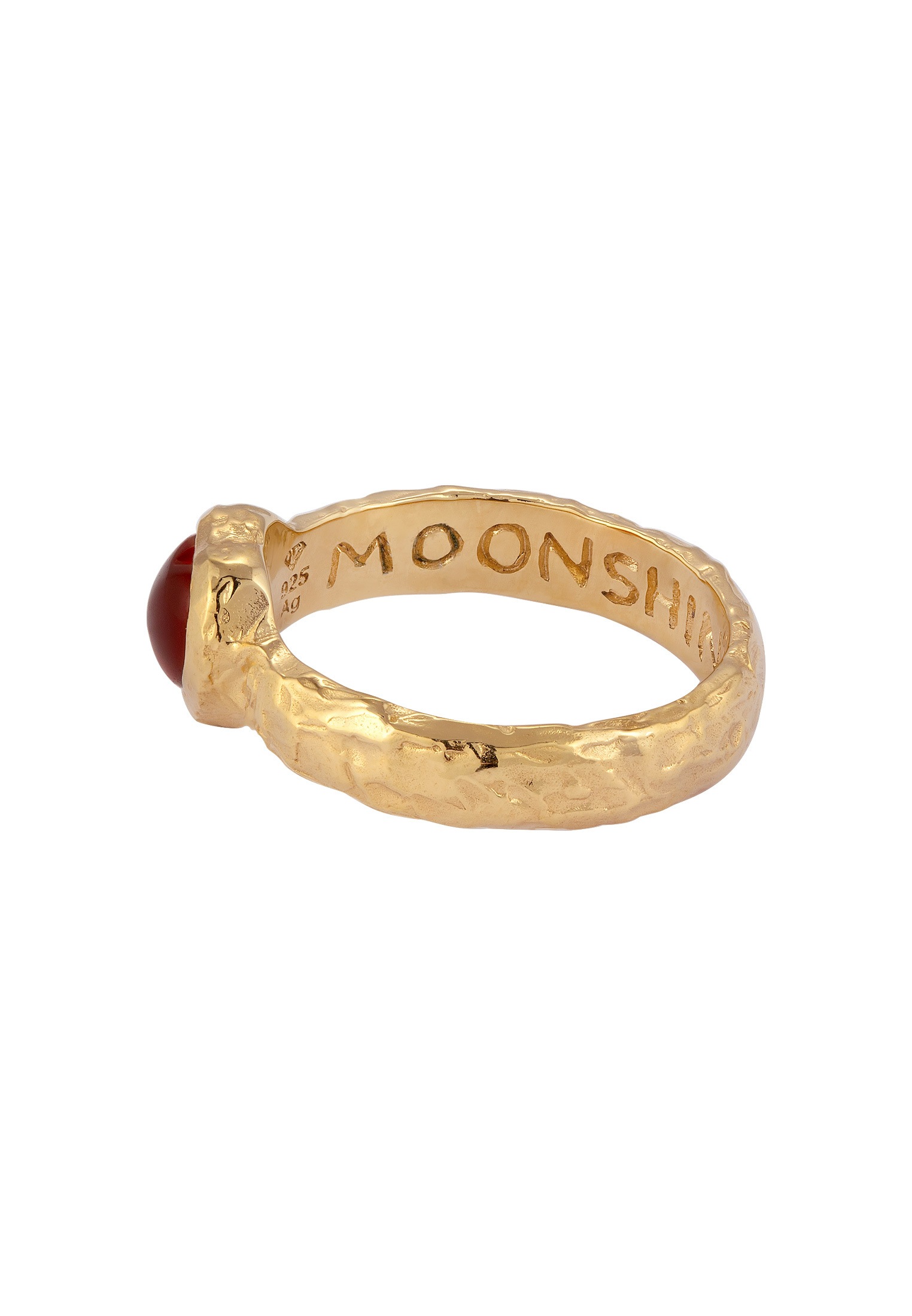 HAZE & GLORY Silberring »Ring Herz Onyx Rot 925 Sterling Silber - Heart Over Heels«