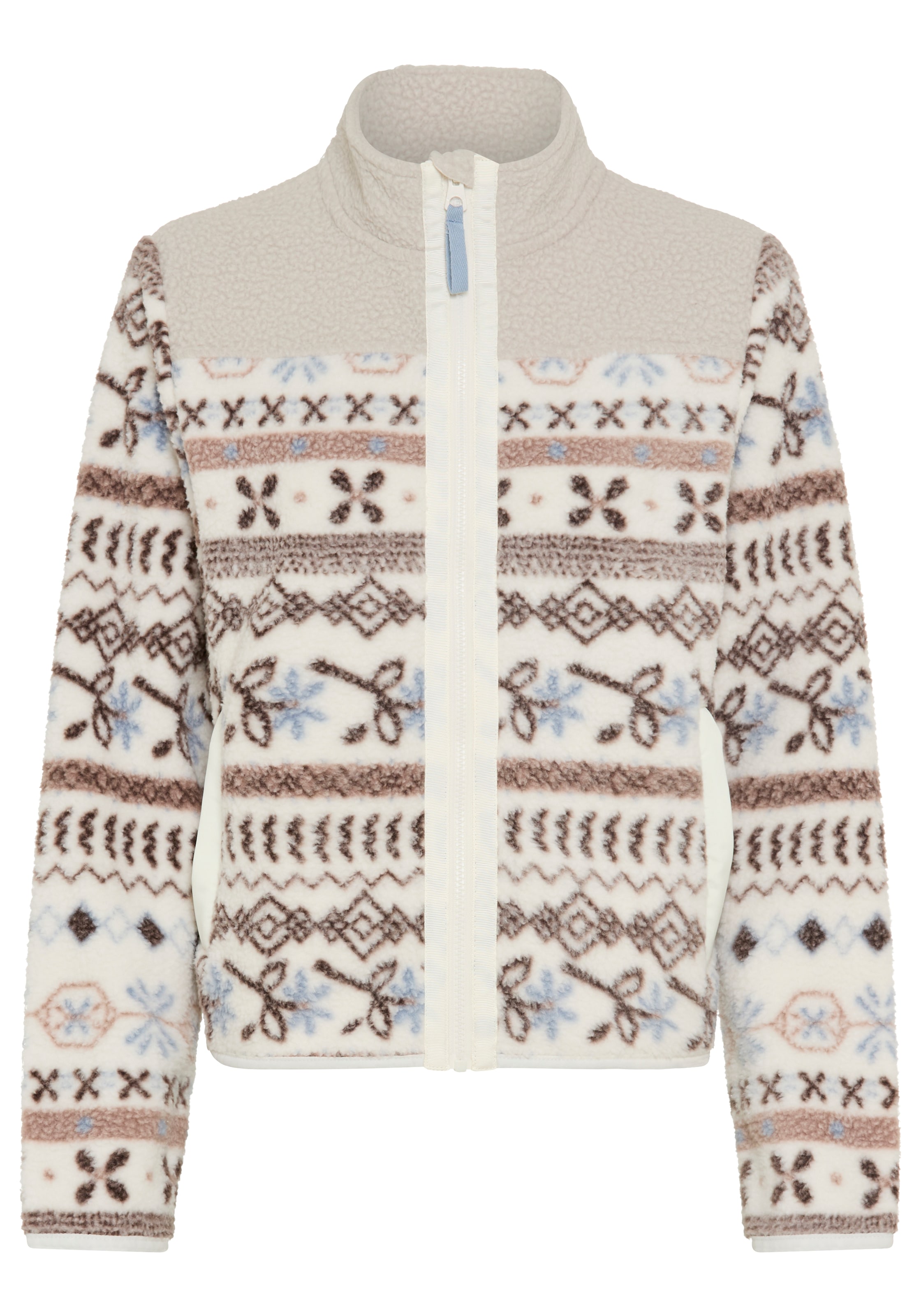 KangaROOS Fleecejacke ohne Kapuze Teddy Fleece mit Druck für den Übergang