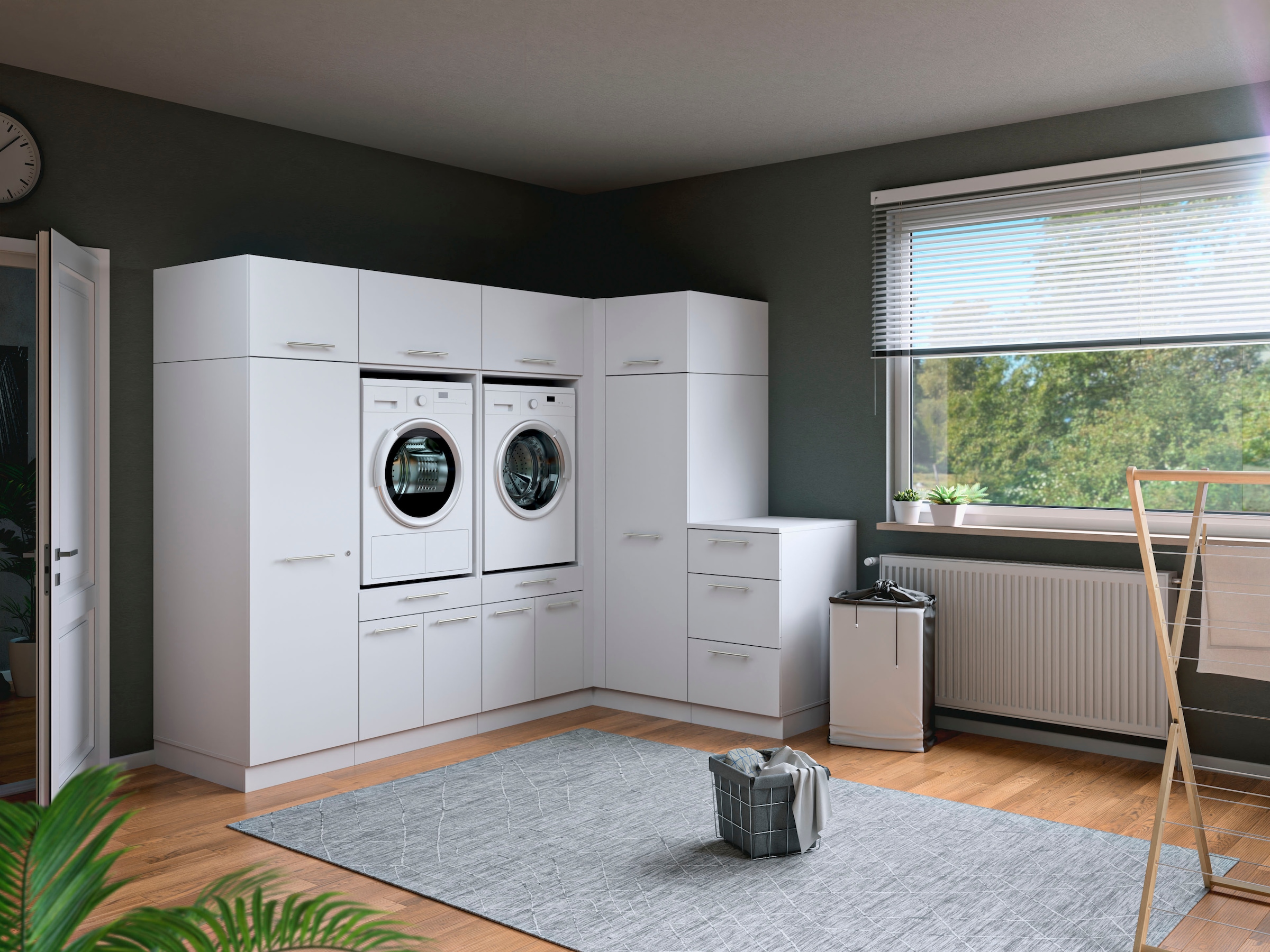Laundreezy Mehrzweckschrank-Set »Laundreezy, 9-tlg. Mehrzweckschrank-Set B/H/T 253/200/68 cm« 9 Stk. tlg.
