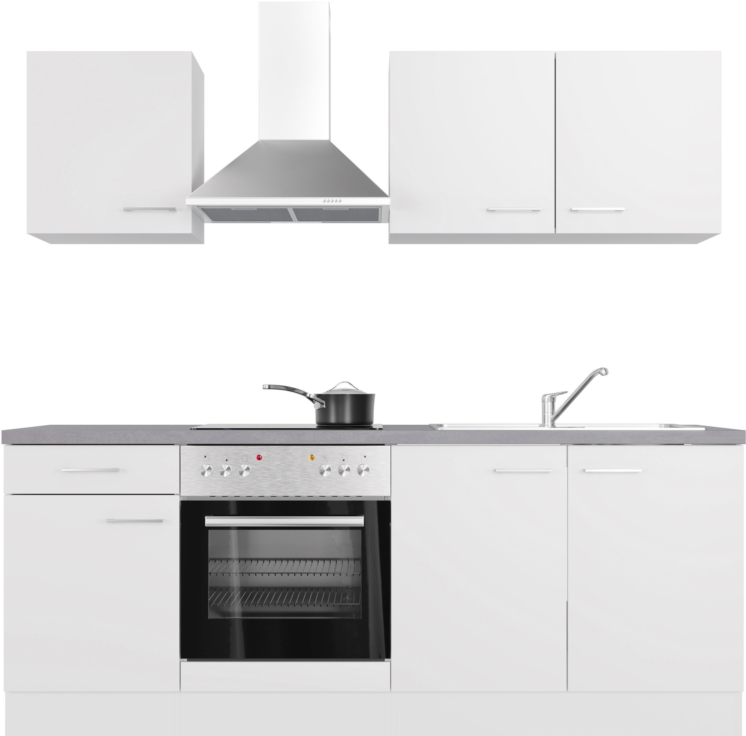Flex-Well Küche kaufen mit Farbvarianten auf erhältlich »Kopenhagen«, E-Geräten, in Raten cm, vielen 210 Breite