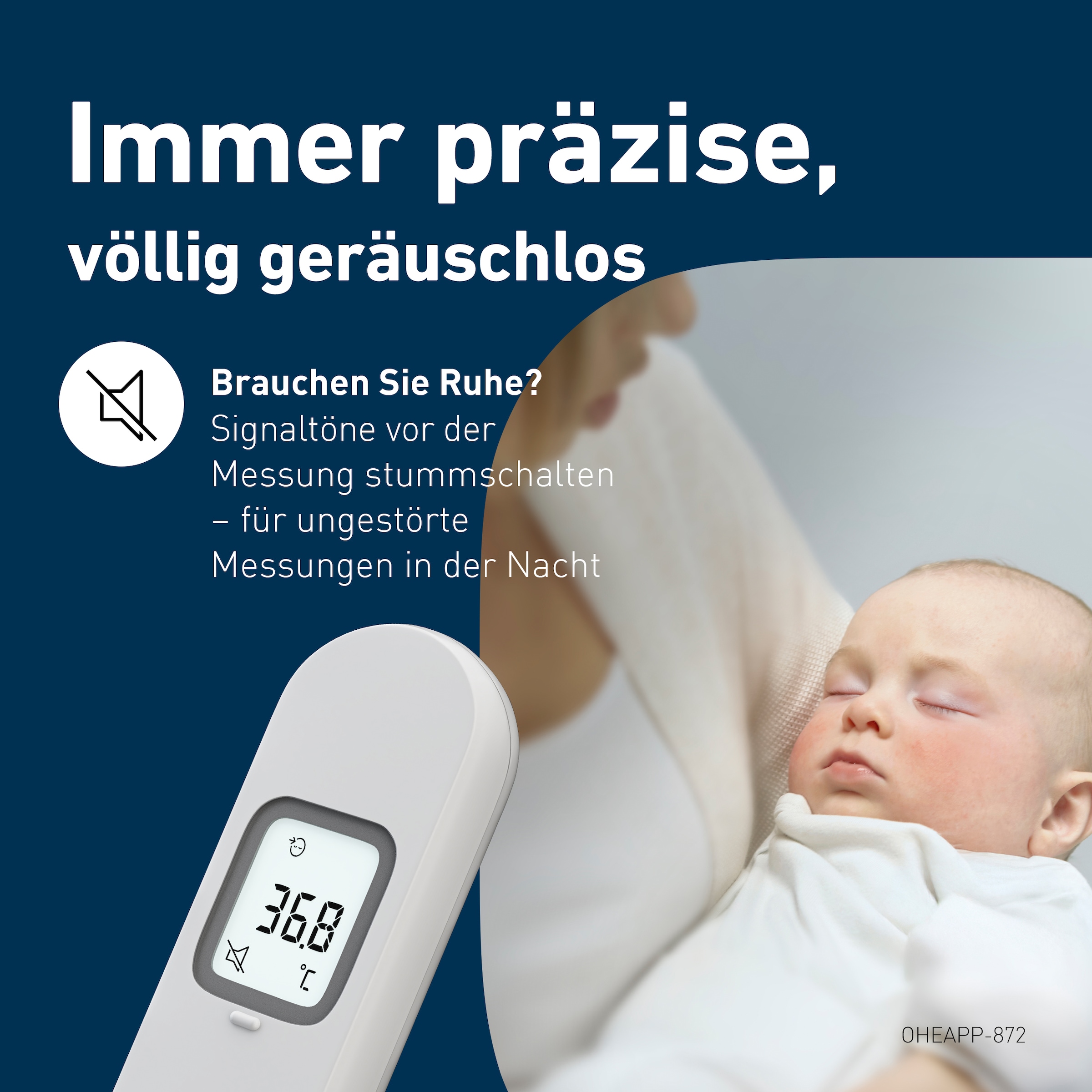 Omron Stirn-Fieberthermometer »Gentle Temp 730« schnelle, präzise, kontaklose Messung, geeignet für alle Altersgruppen