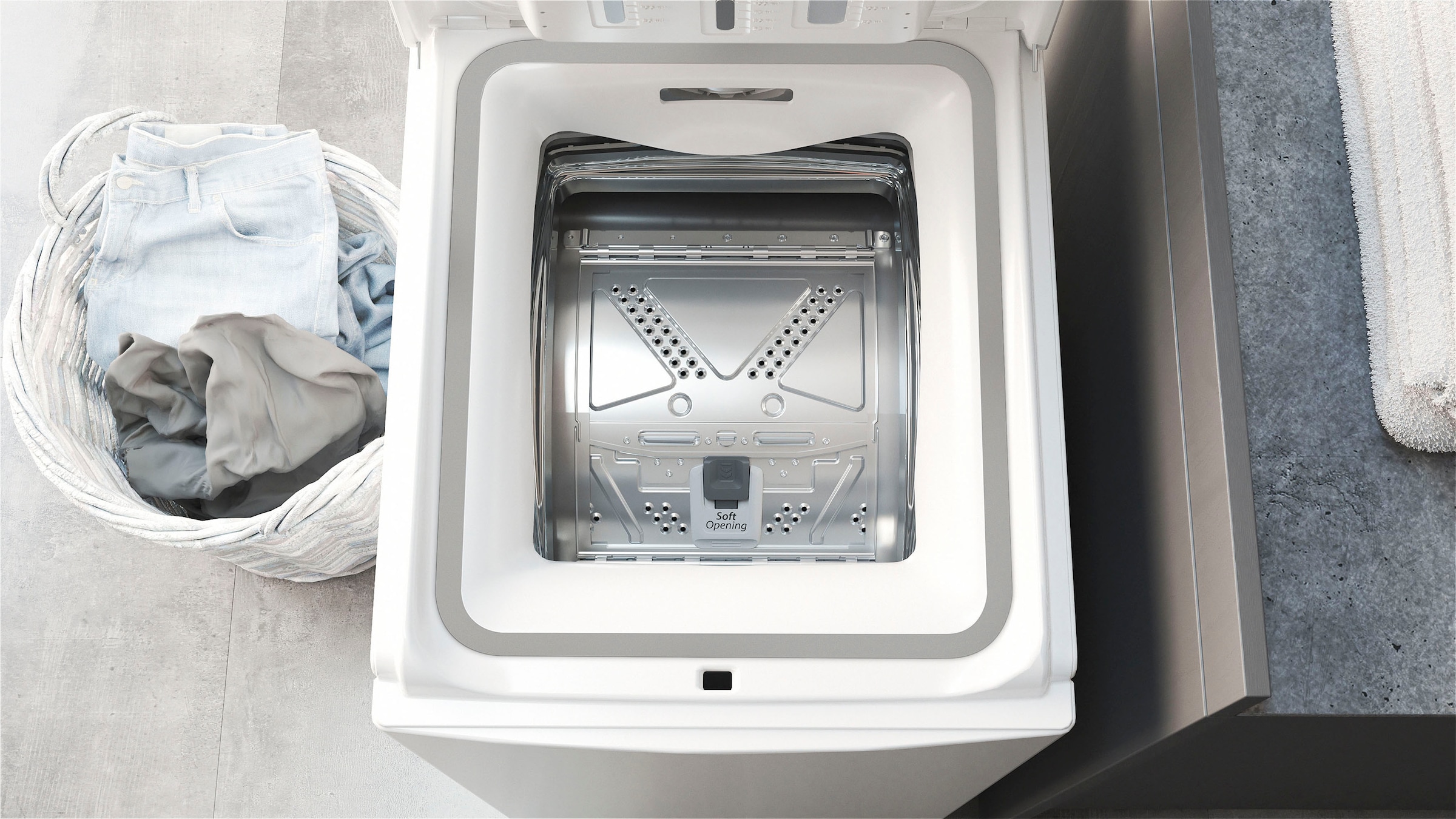 BAUKNECHT Waschmaschine Toplader »WAT Smart Eco 12C«, 6 kg, 1200 U/min, Kurz 30 min., Intensivspülen, Wolleprogramm, Startzeitvorwahl