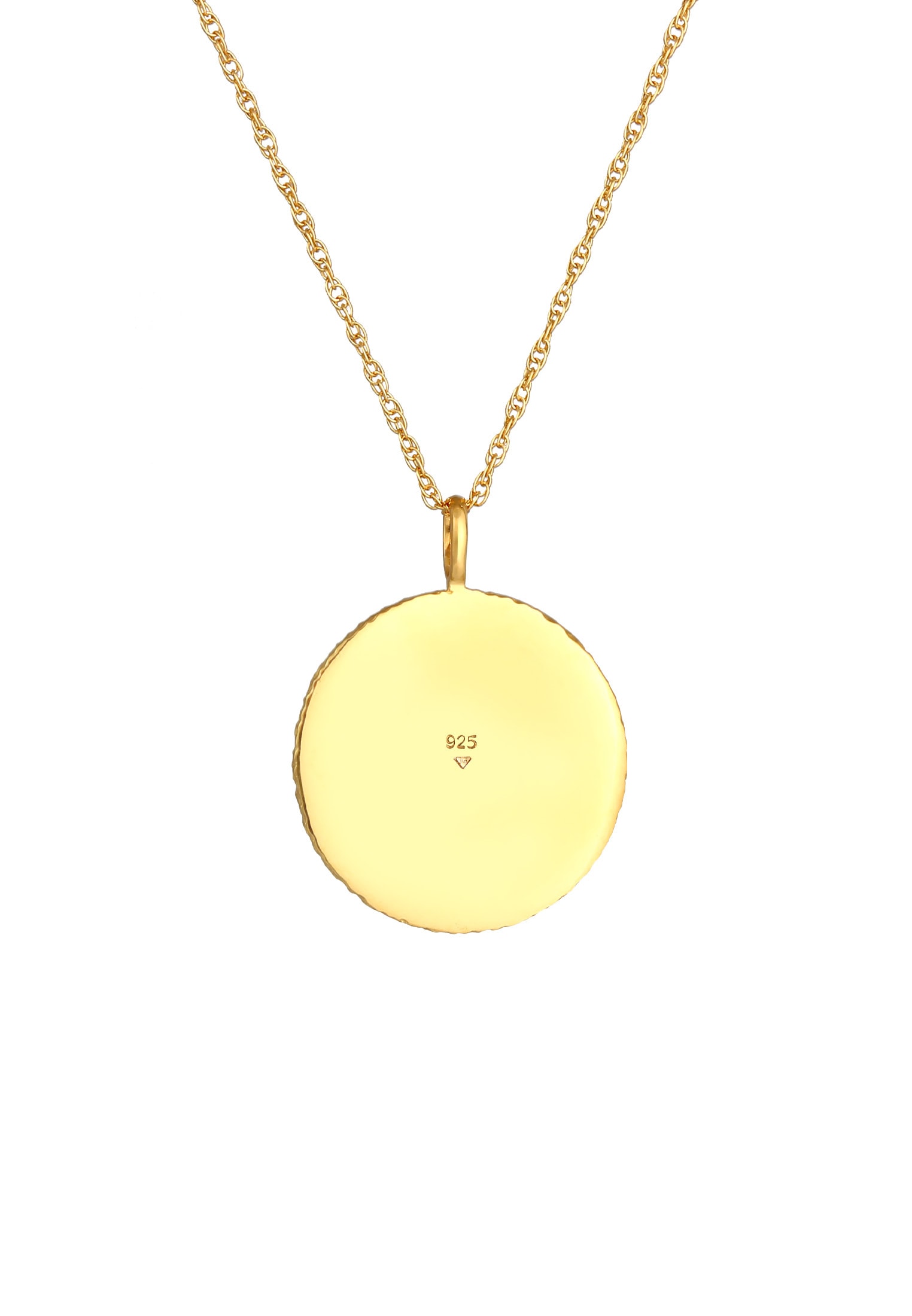 Elli Lange Kette »Halskette Coin Plättchen Mosaik Design 925 Silber«