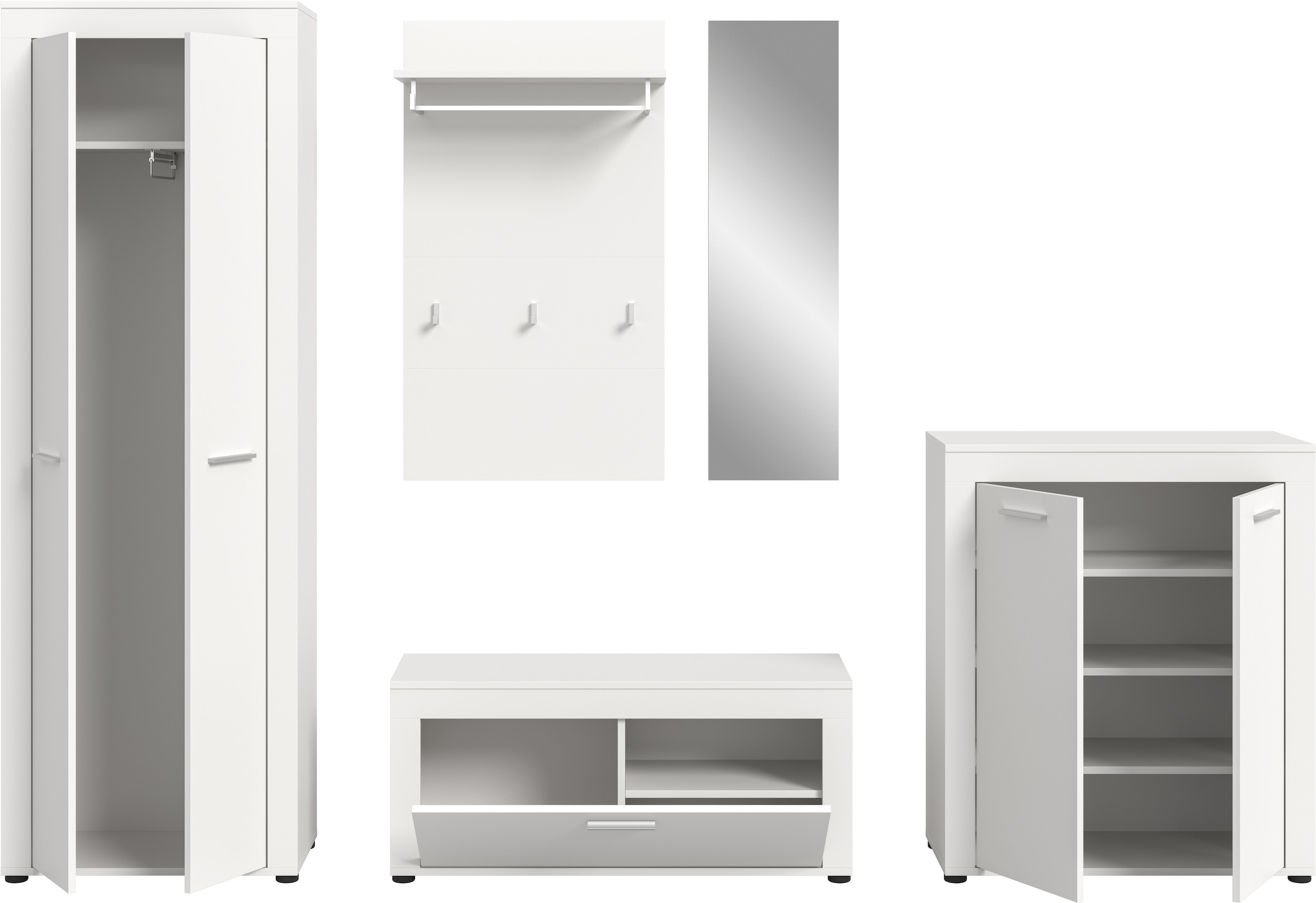 Home affaire Garderoben-Set »Aosta« Set, 5 Stk. tlg.