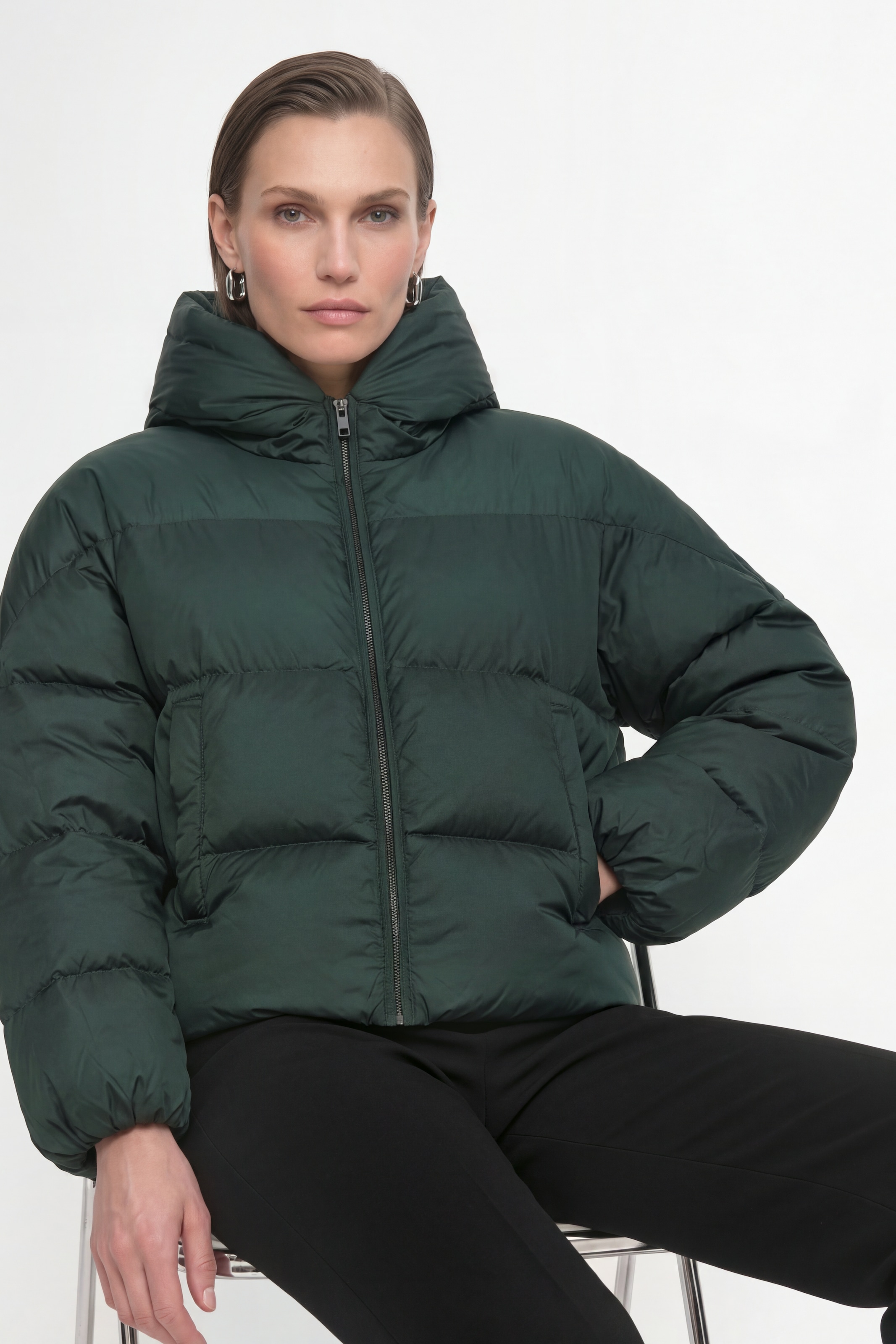 RICHROYAL Steppjacke mit Kapuze Regular fit mit Kapuze