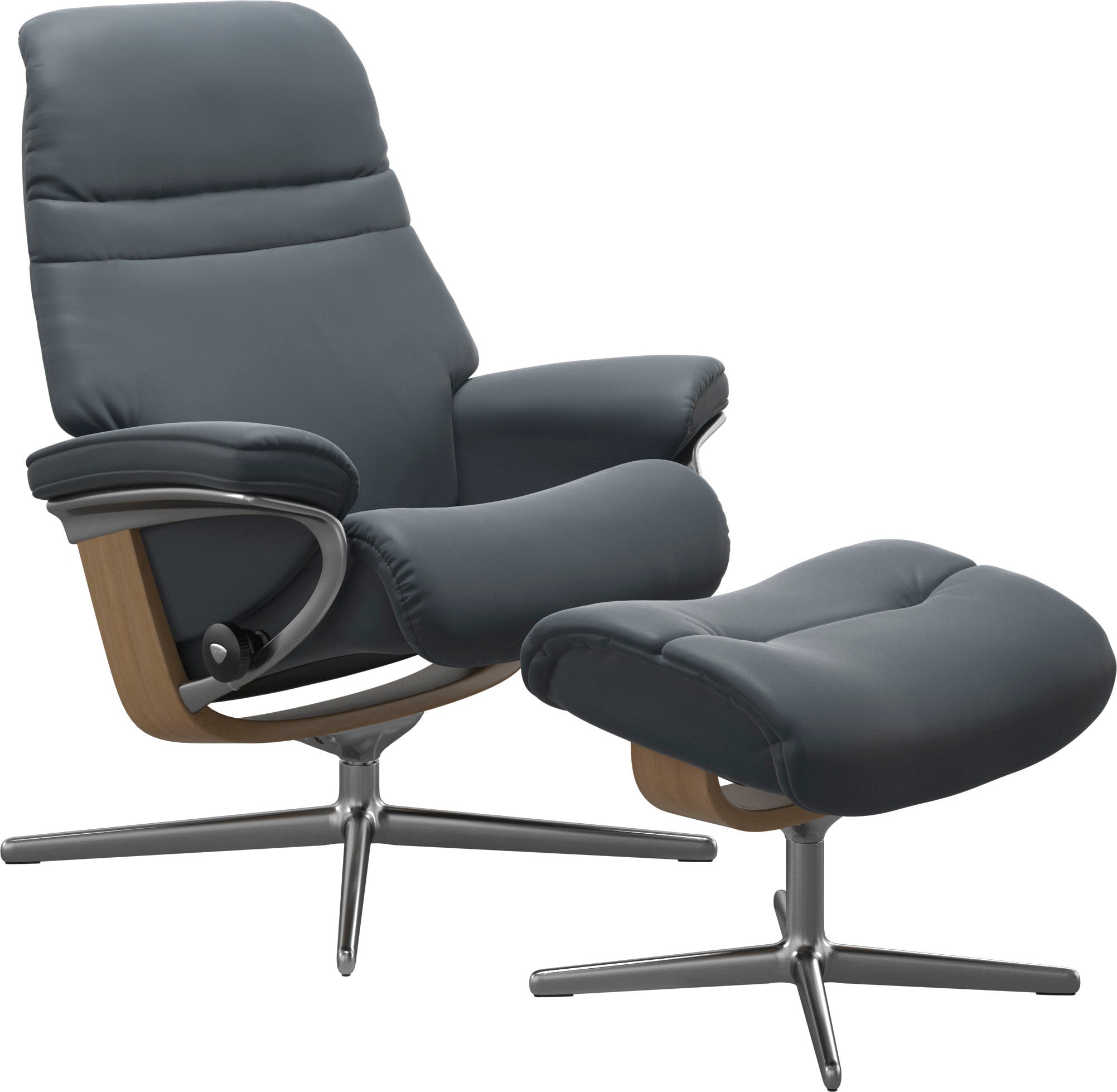 Stressless® Fußhocker »Sunrise« mit Cross Base, Größe S, M & L, Holzakzent Eiche