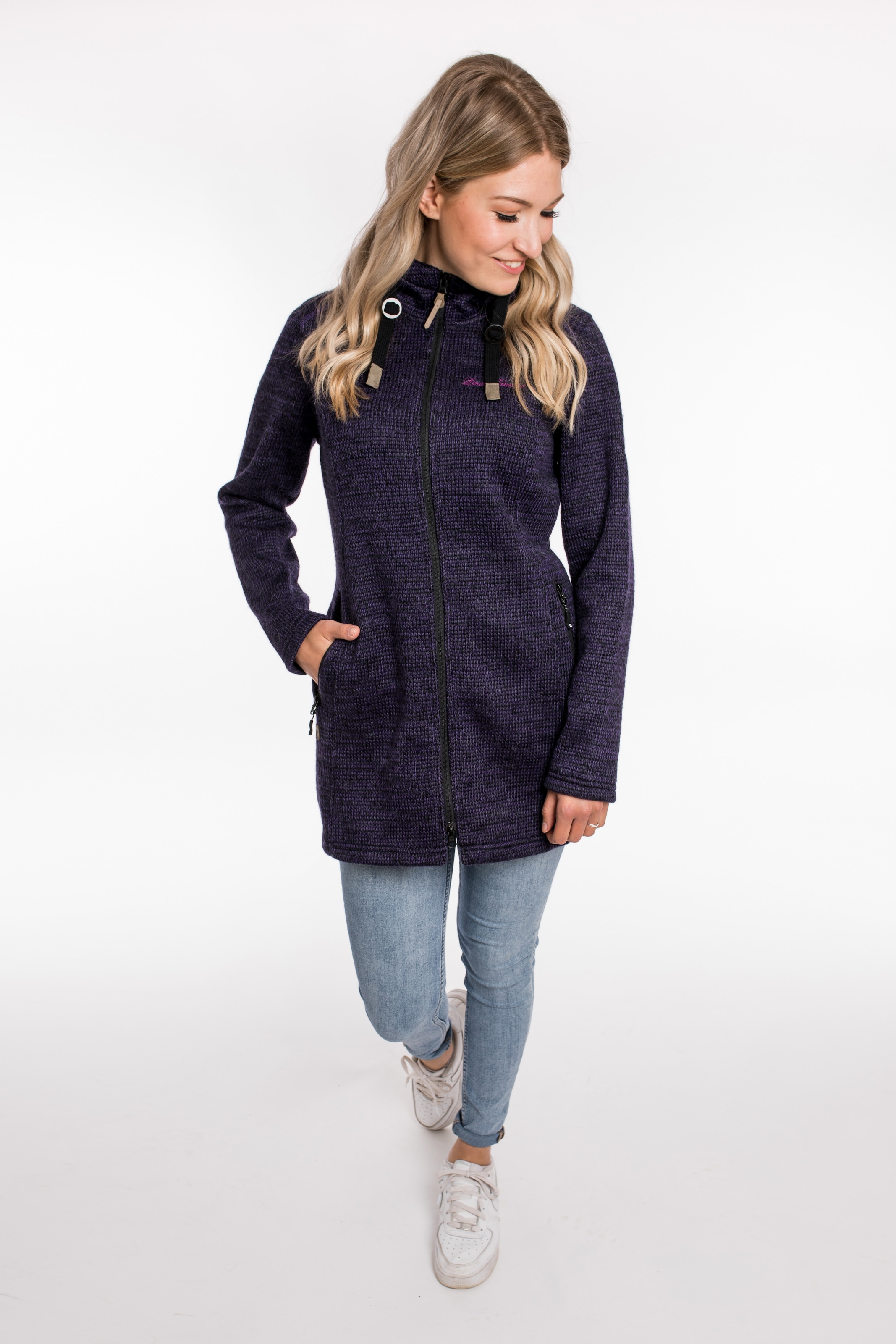 DEPROC Active Strickfleecejacke »TYNDALL WOMEN«, in edler Melangeoptik