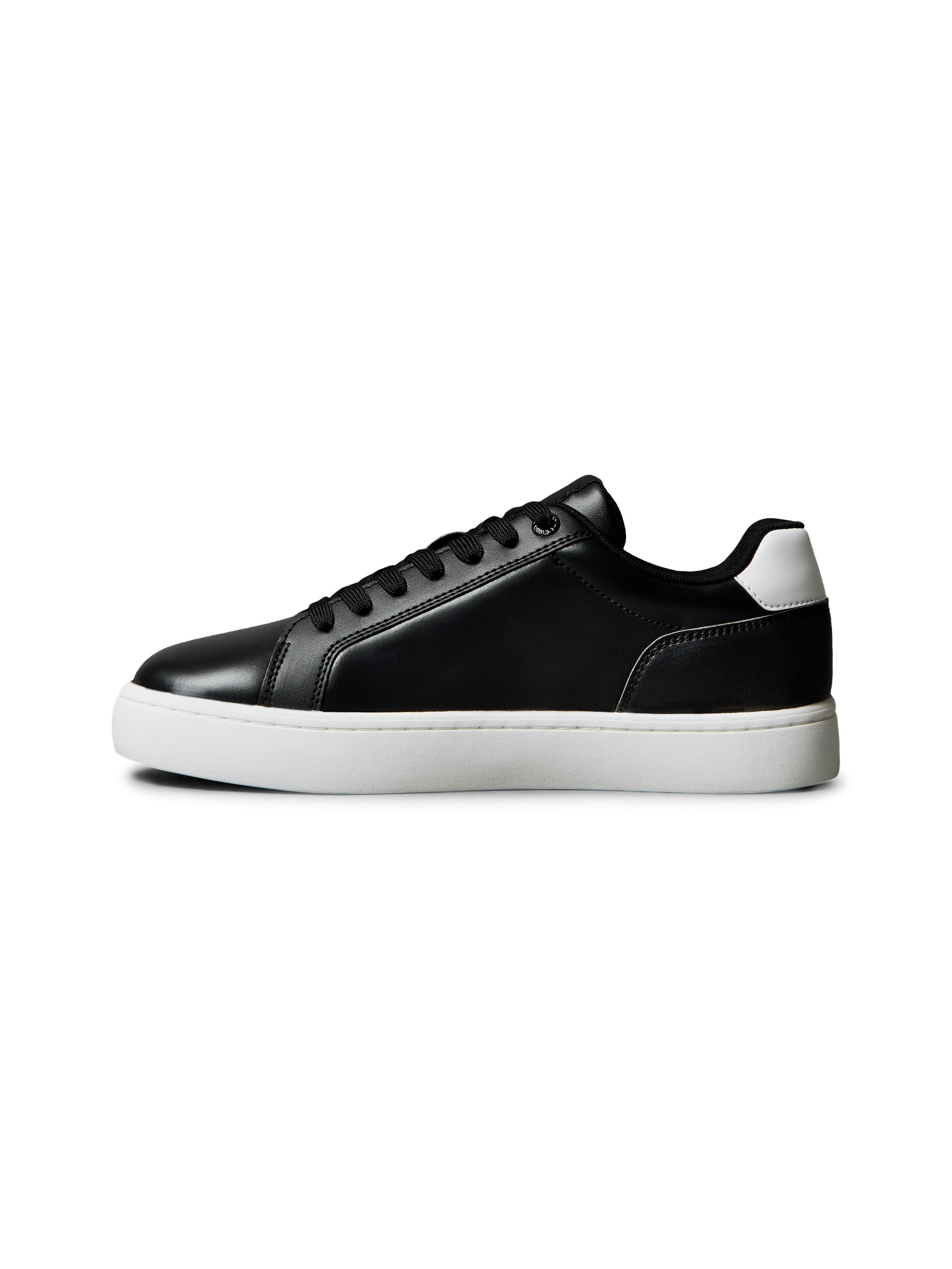 Calvin Klein Jeans Plateausneaker »CLASSIC CUPSOLE MONO LTH WN«, Schnürschuh, Halbschuh, Freizeitschuh mit seitlichem Logo