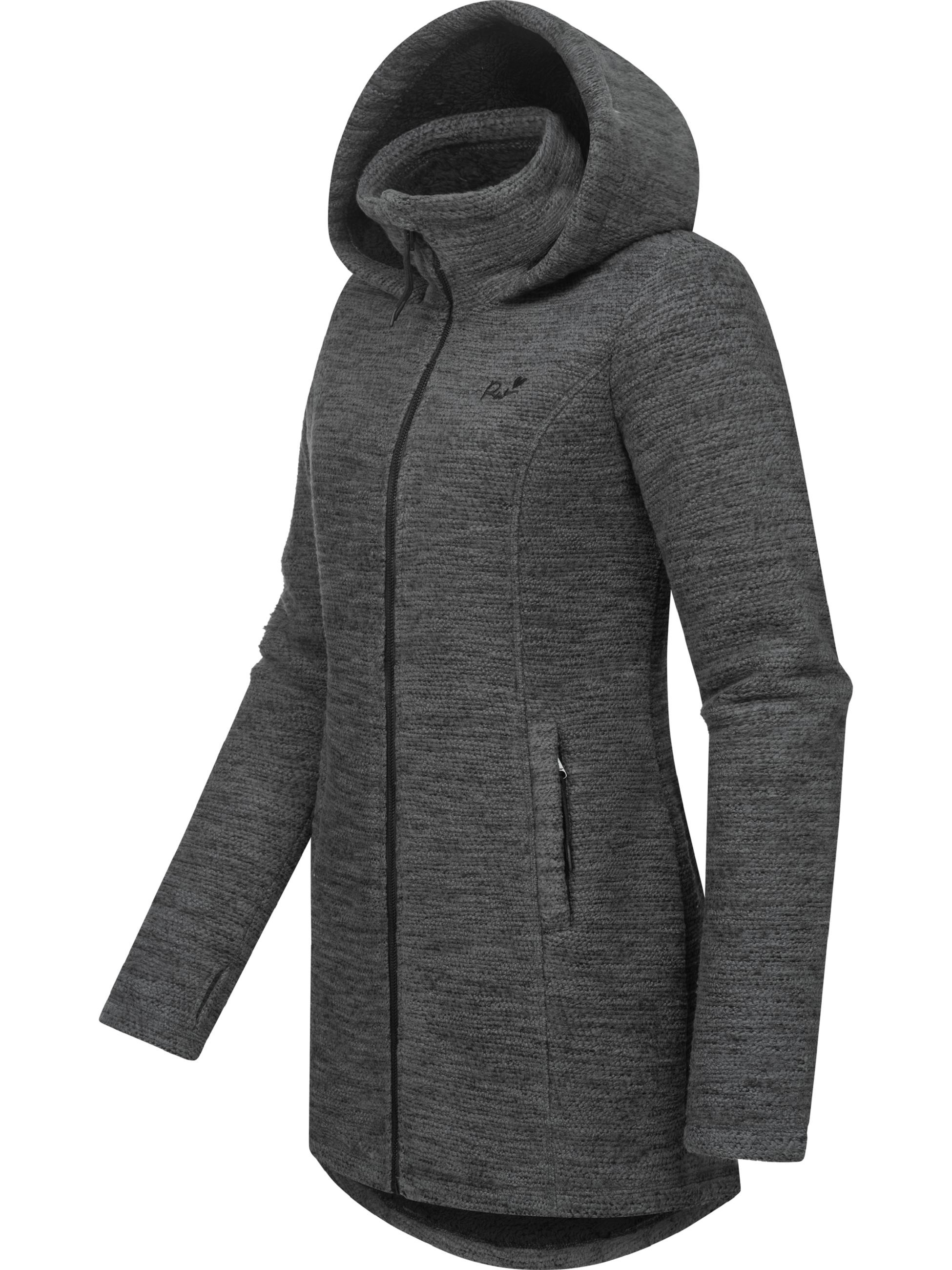 Ragwear Kapuzensweatjacke »Longstrickjacke Leysha Melange«