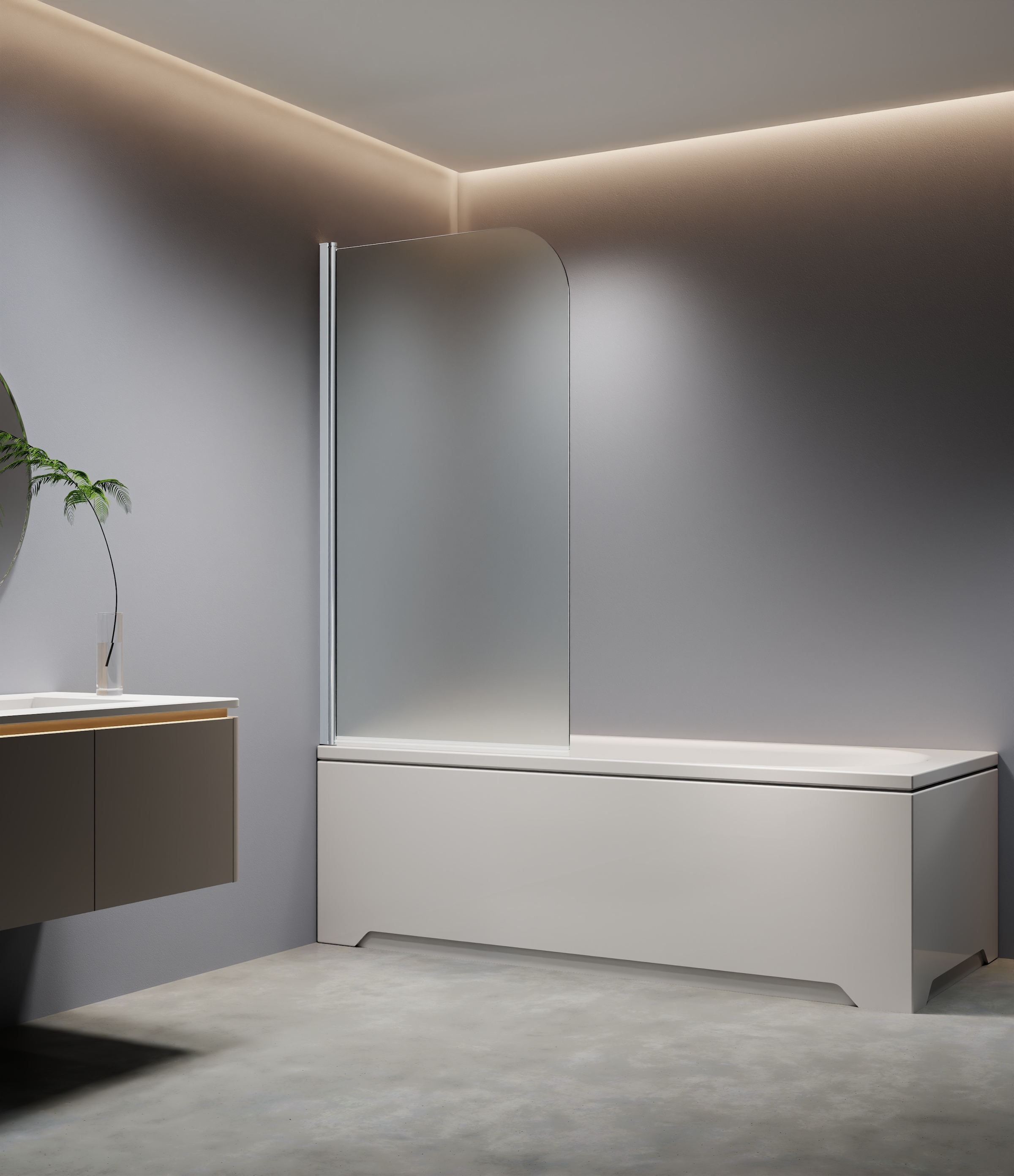 welltime Badewannenaufsatz »Summer Single foggy« Schwenkbare