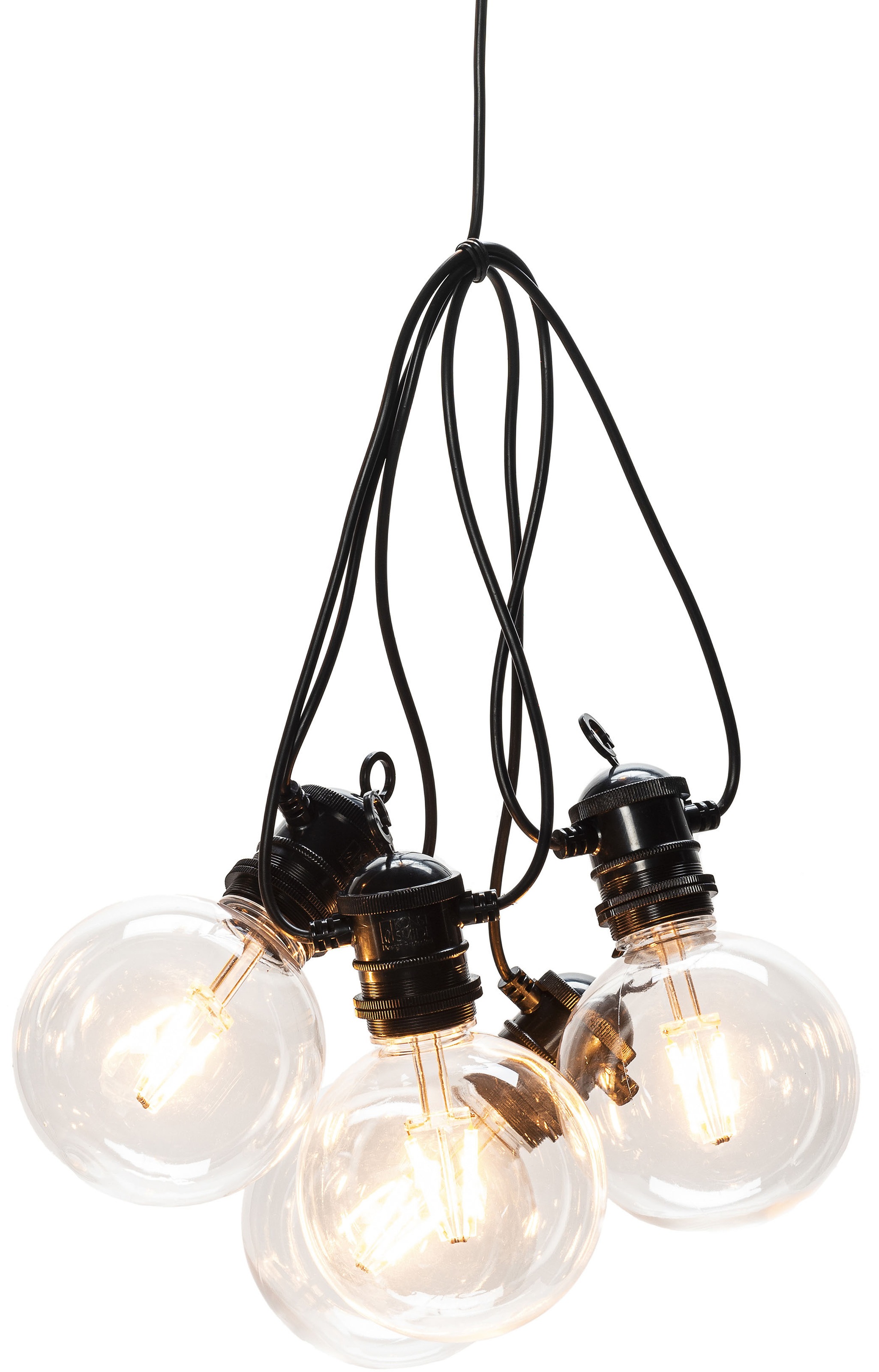 KONSTSMIDE LED-Lichterkette, 10 St.-flammig, LED globe Biergartenkette System Basis-Set, retro Design