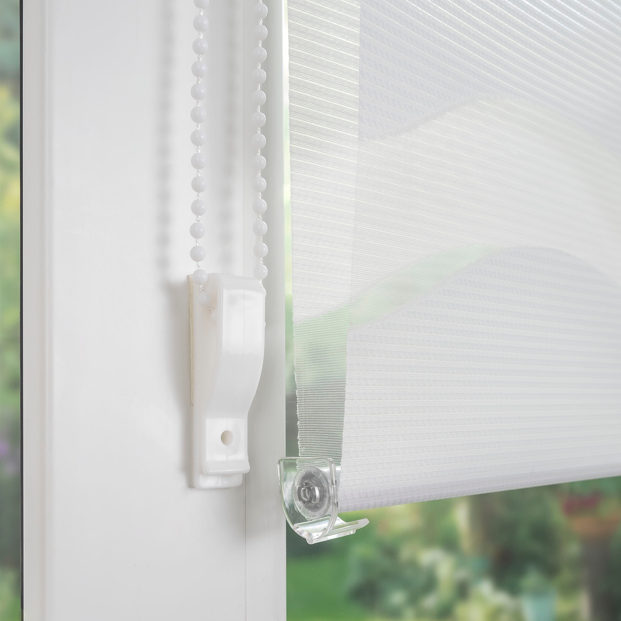Liedeco Doppelrollo »Wave«, Lichtschutz, ohne Bohren, freihängend, Klemmfix-DUO-Rollo, Doppelrollo "Wave"