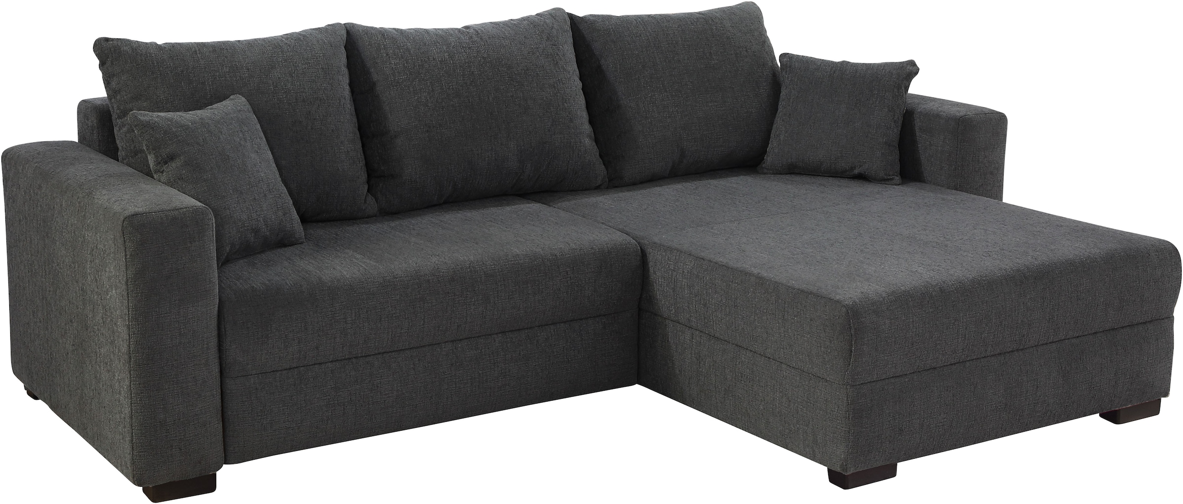 Jockenhöfer Gruppe Ecksofa »Saalbach, L-Form, Breite 261cm«, inkl. Bettfunktion & Bettkasten, Ottomane links/rechts montierbar