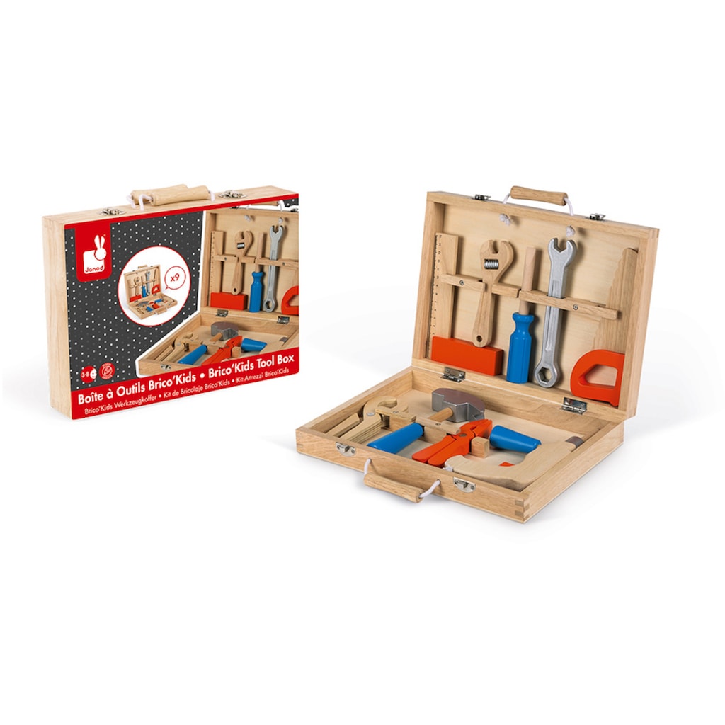 Janod Spielwerkzeugkoffer »Brico'Kids«, (Set, 9 tlg.)