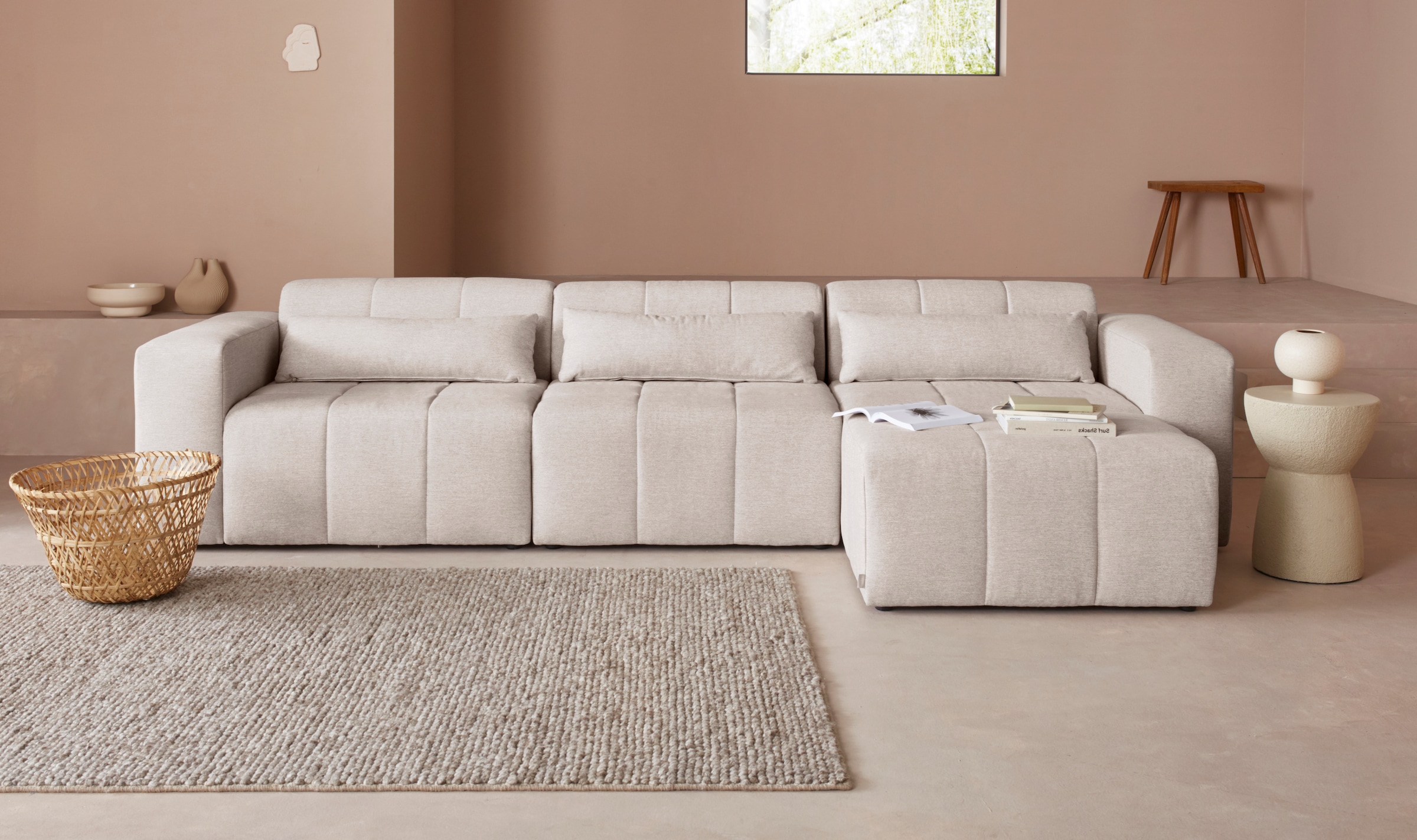 LeGer Home by Lena Gercke Ecksofa »Maileen L-Form«, Modulsofa, bestehend aus 4 Modulen, Farben mixbar
