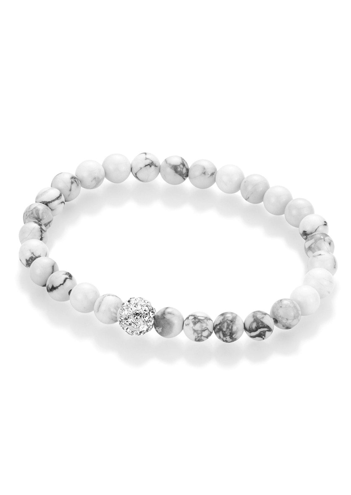 Firetti Armband "Schmuck Geschenk Armschmuck Armkette Edelstein Farbstein Kristall" mit Kristallstein (synth.), Howlith