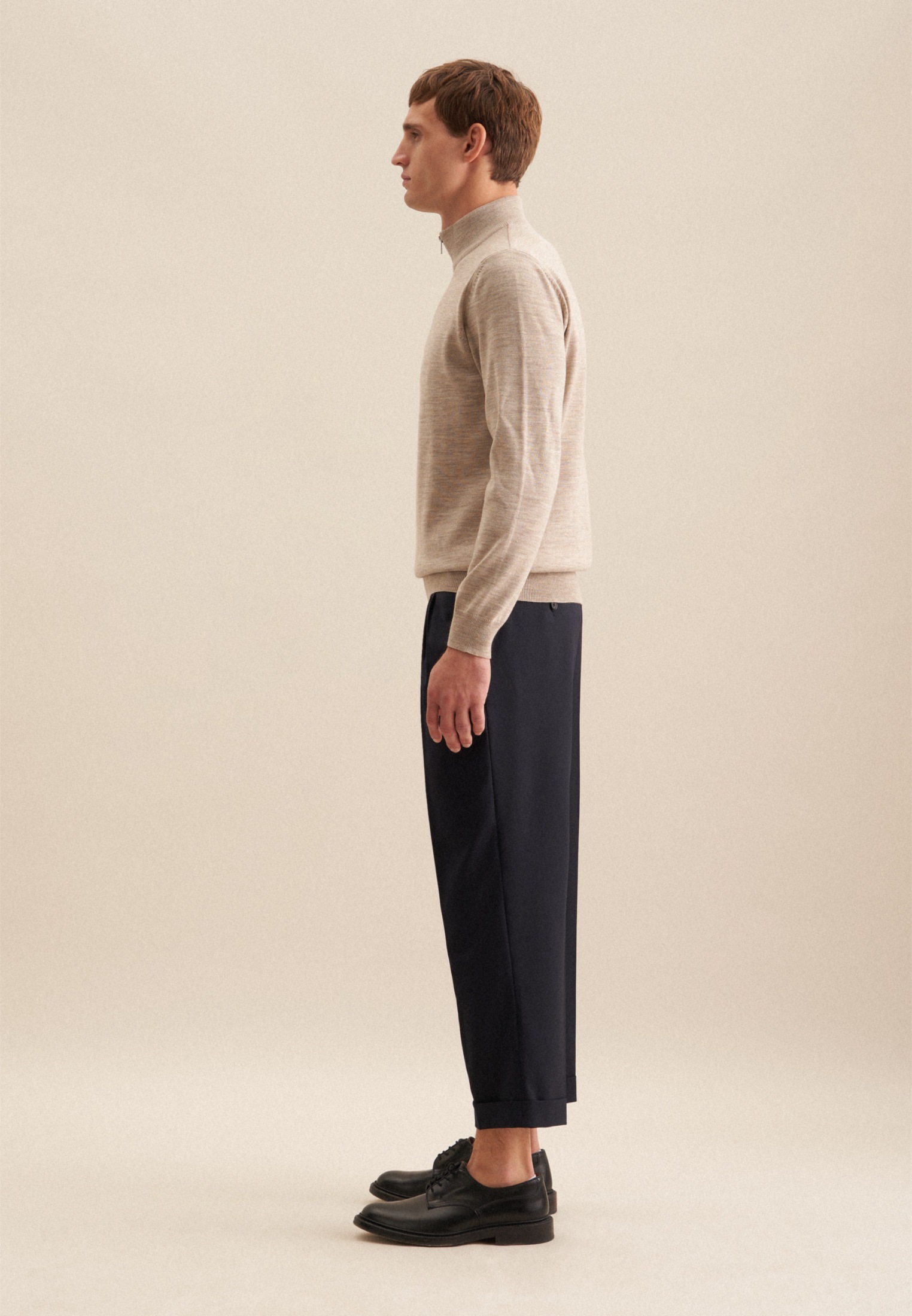 seidensticker Stehkragenpullover »Schwarze Rose« Quarter Zip Uni