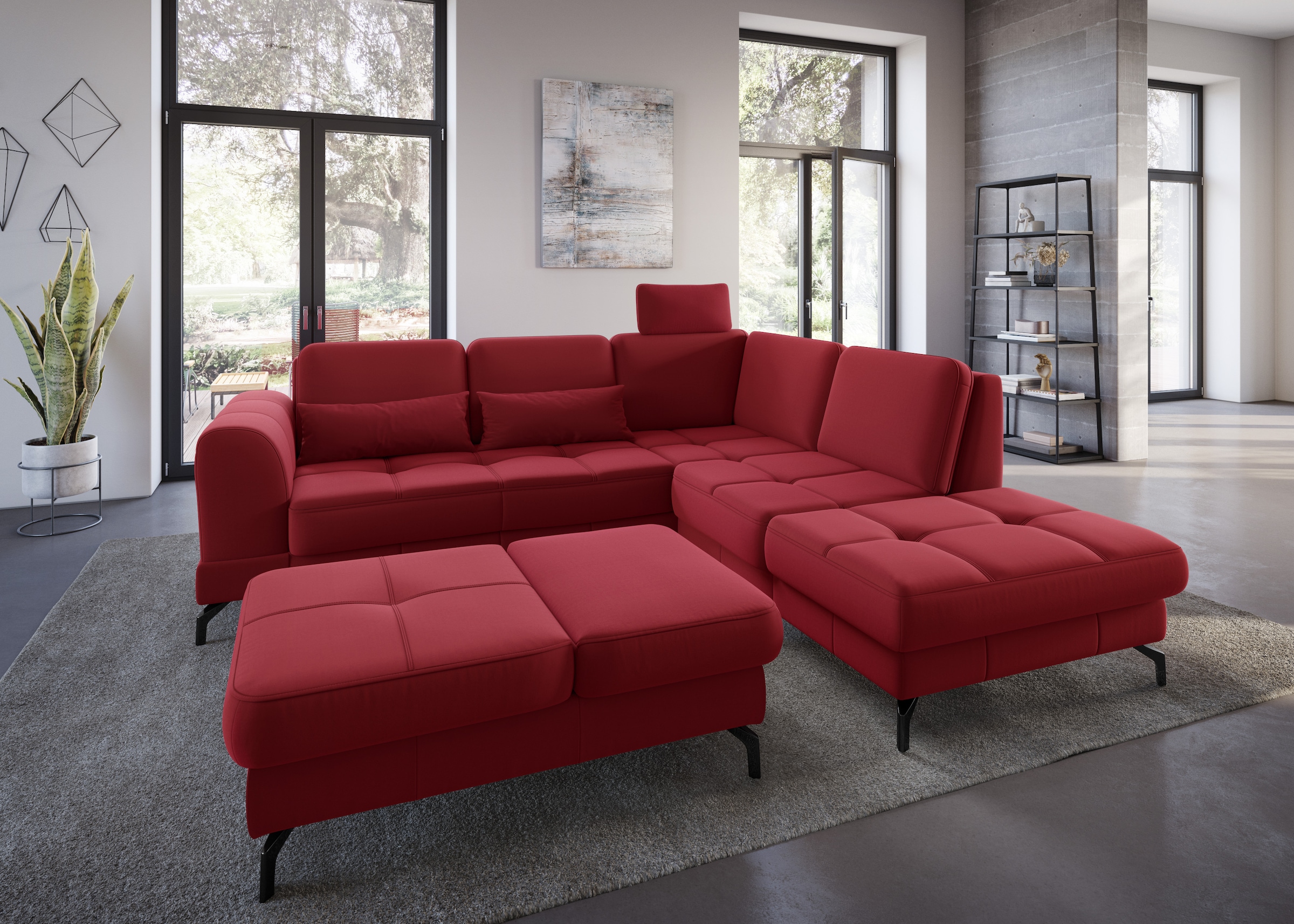 sit&more Hocker »Bendigo«, mit Klappfunktion, Bodenfreiheit 12 cm, wahlweise in 2 Fußfarben