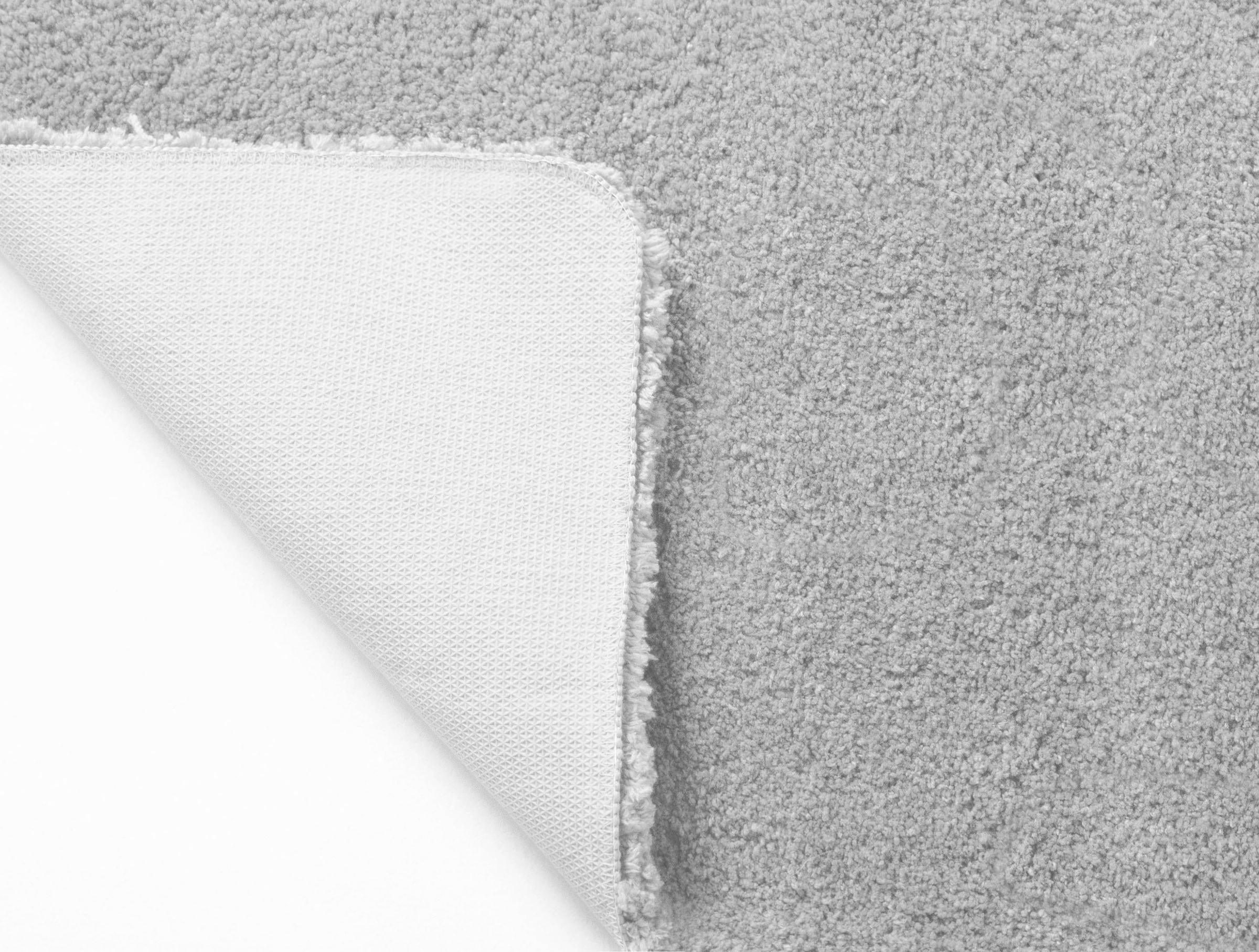 my home Badematte »Sanremo, Badvorleger, Badezimmer Teppich, sehr weich«, rutschhemmend beschichtet, fußbodenheizungsgeeignet-schnell trocknend, Badteppich, unifarben, rechteckig, rund & als 3-tlg. Set erhältlich