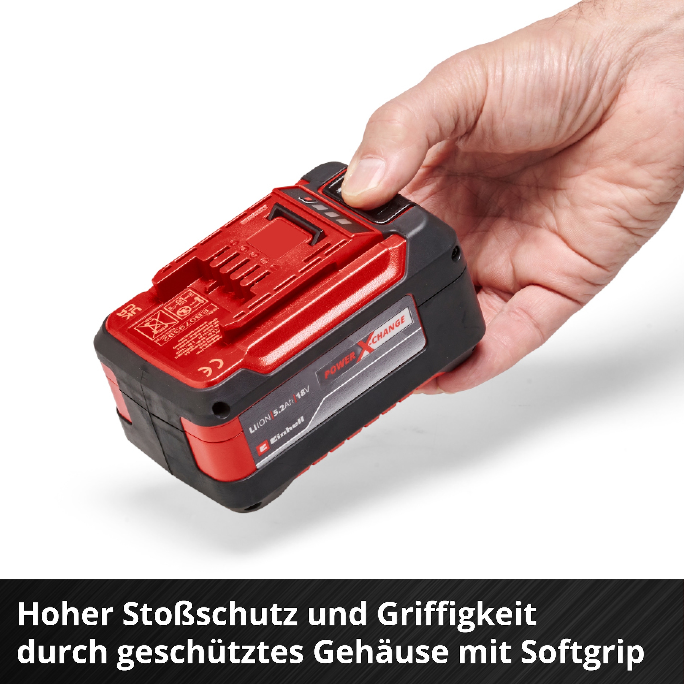 Einhell Akku »2x 18V 5,2Ah PXC-Twinpack«, 5200 mAh, 18,0 V, Griffmulde