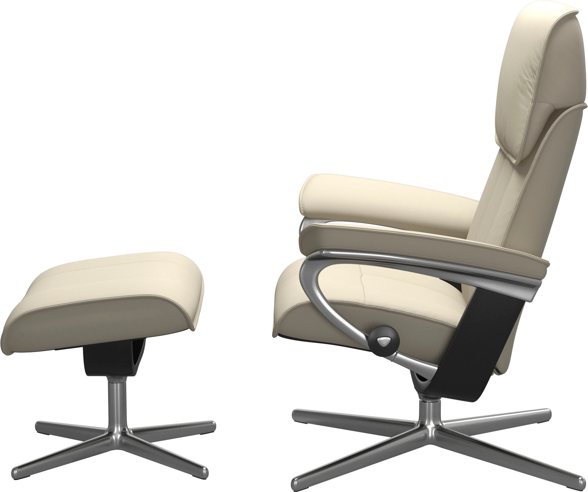 Stressless® Fußhocker »Admiral« mit Cross Base, Größe M & L, Holzakzent Schwarz