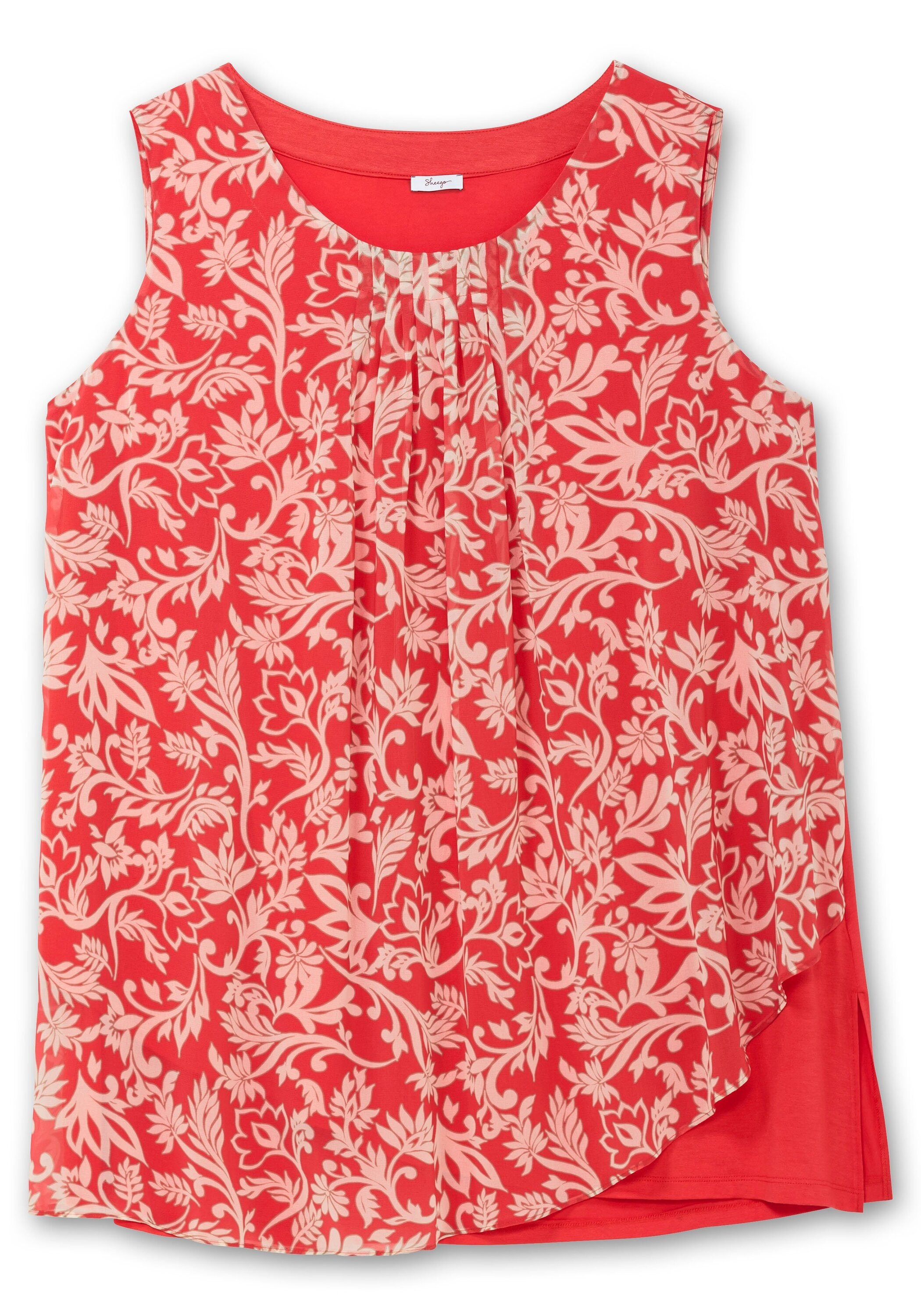 Sheego Tanktop »Doppellagiges Blusentop doppellagig mit Chiffon«
