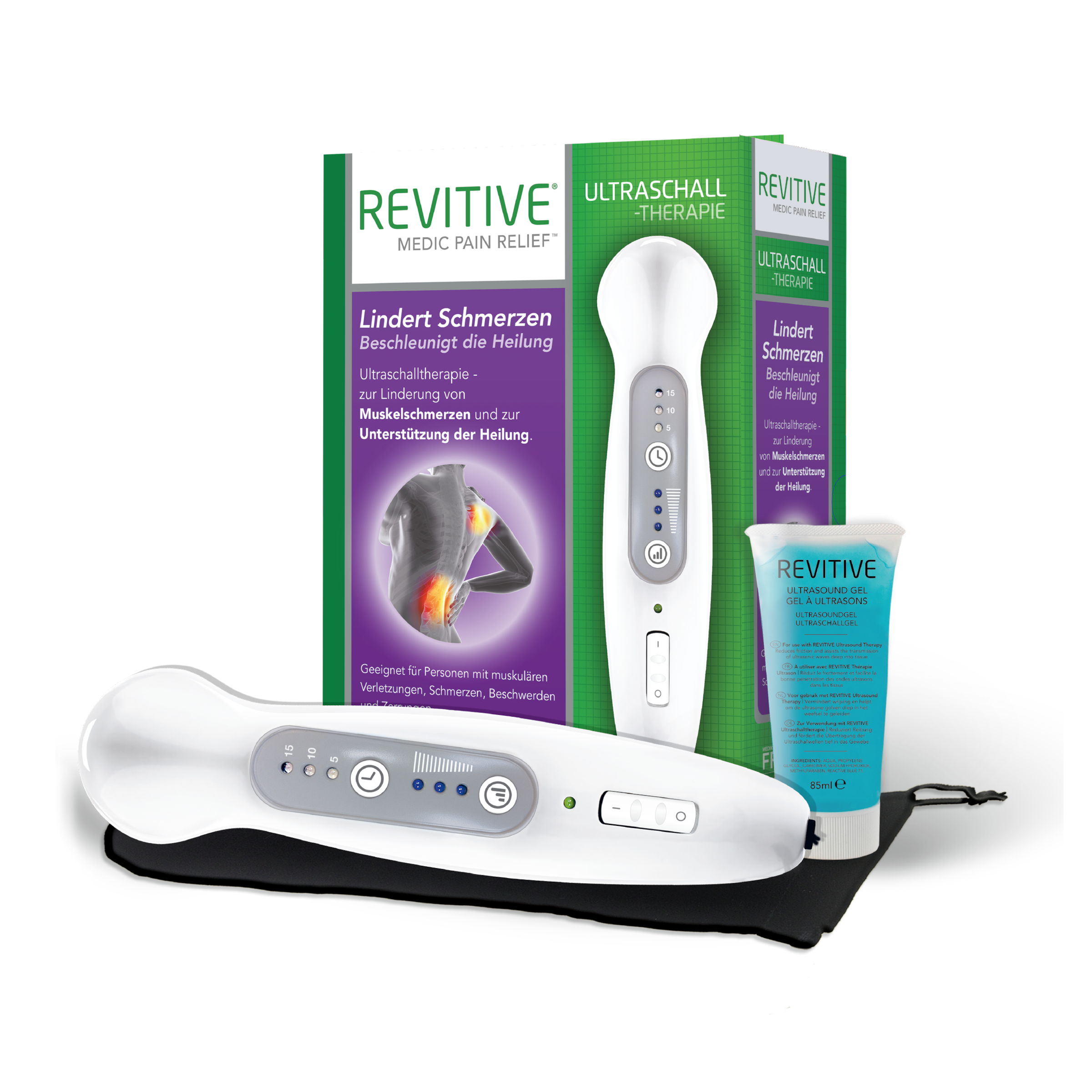 REVITIVE Massagegerät »Ultraschall-Therapie« Ultraschall für zu Hause bei Verletzungen, Beschwerden und Zerrungen