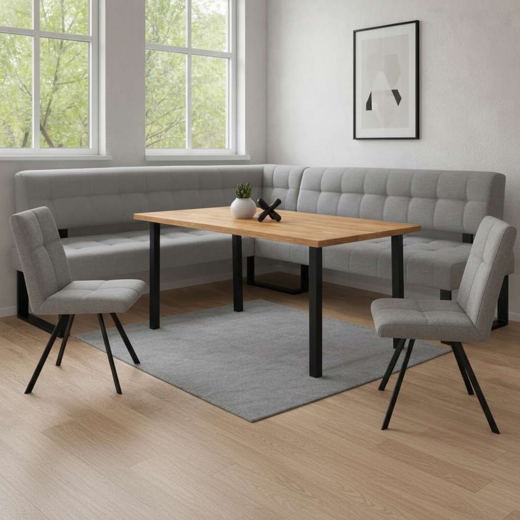 Home affaire Eckbank »Mia Küchenbank, Polsterbank, Esszimmerbank, 207x167 cm« Moderne Bank und  Farben, Sitzplatzanzahl: 5, Frei in Raum stellbar