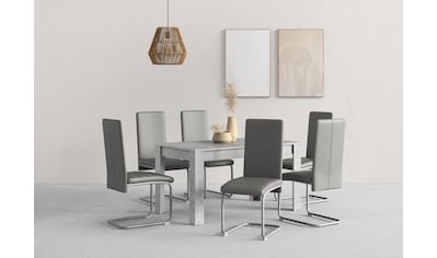 Essgruppe »Nitro«, (Set, 7 tlg.), Tisch - Breite 140 cm + 6 Stühle