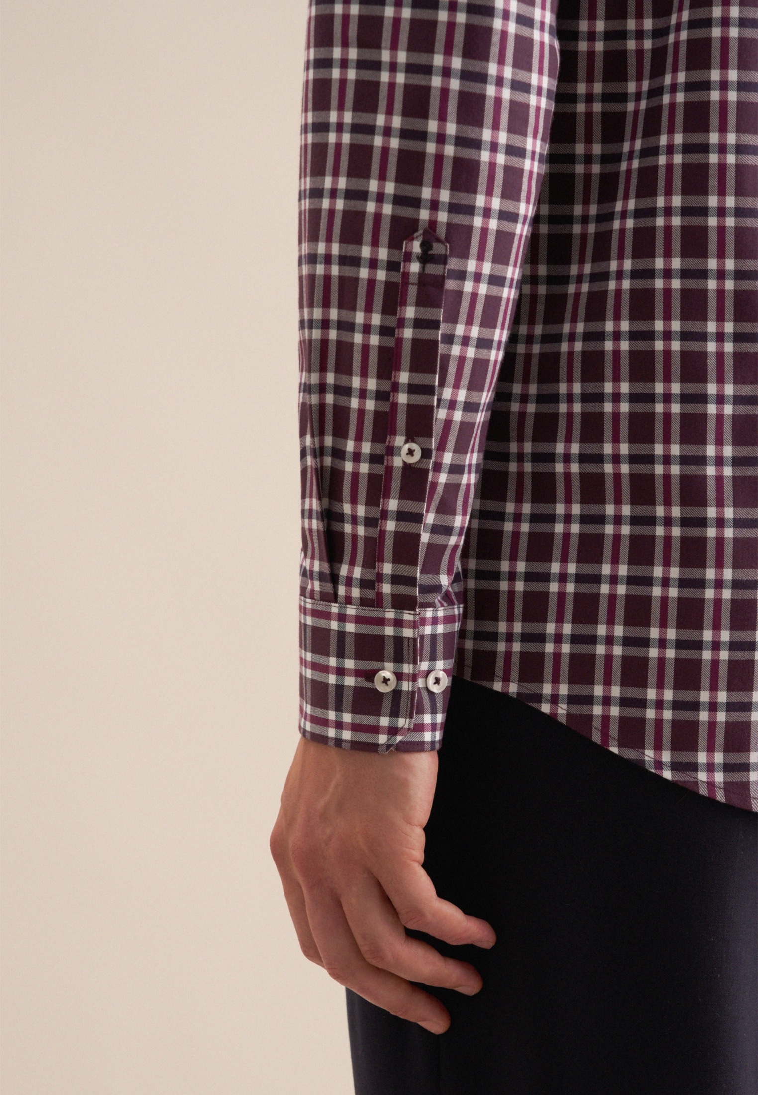 seidensticker Flanellhemd »Regular«, Regular Langarm Button-Down-Kragen Karo